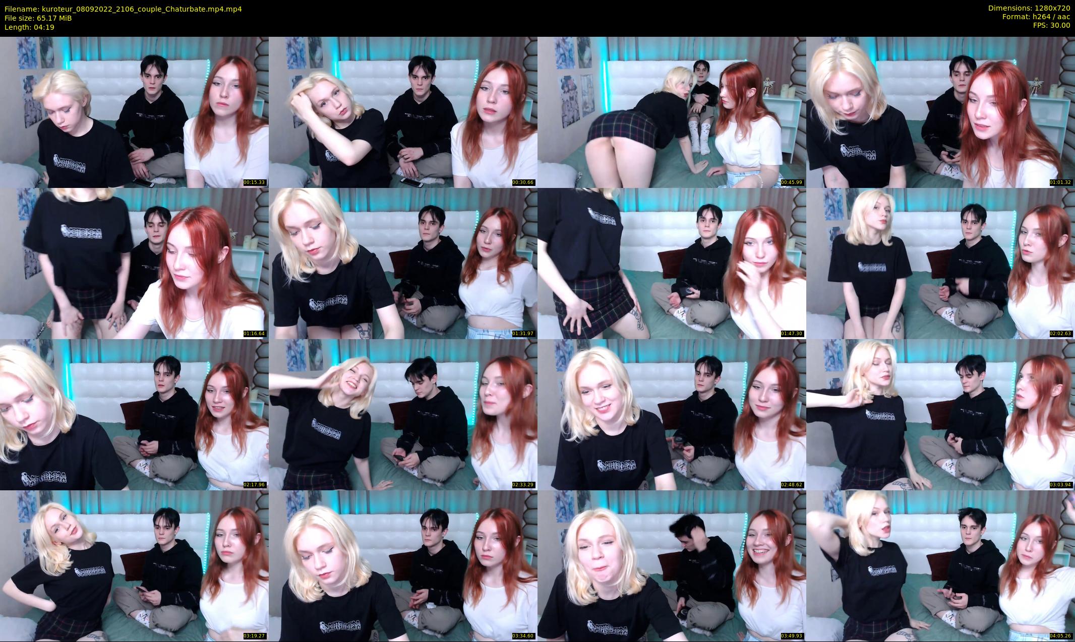 kuroteur — 5 minute Chaturbate couple cam show recording, 720p, Sep 8, 2022