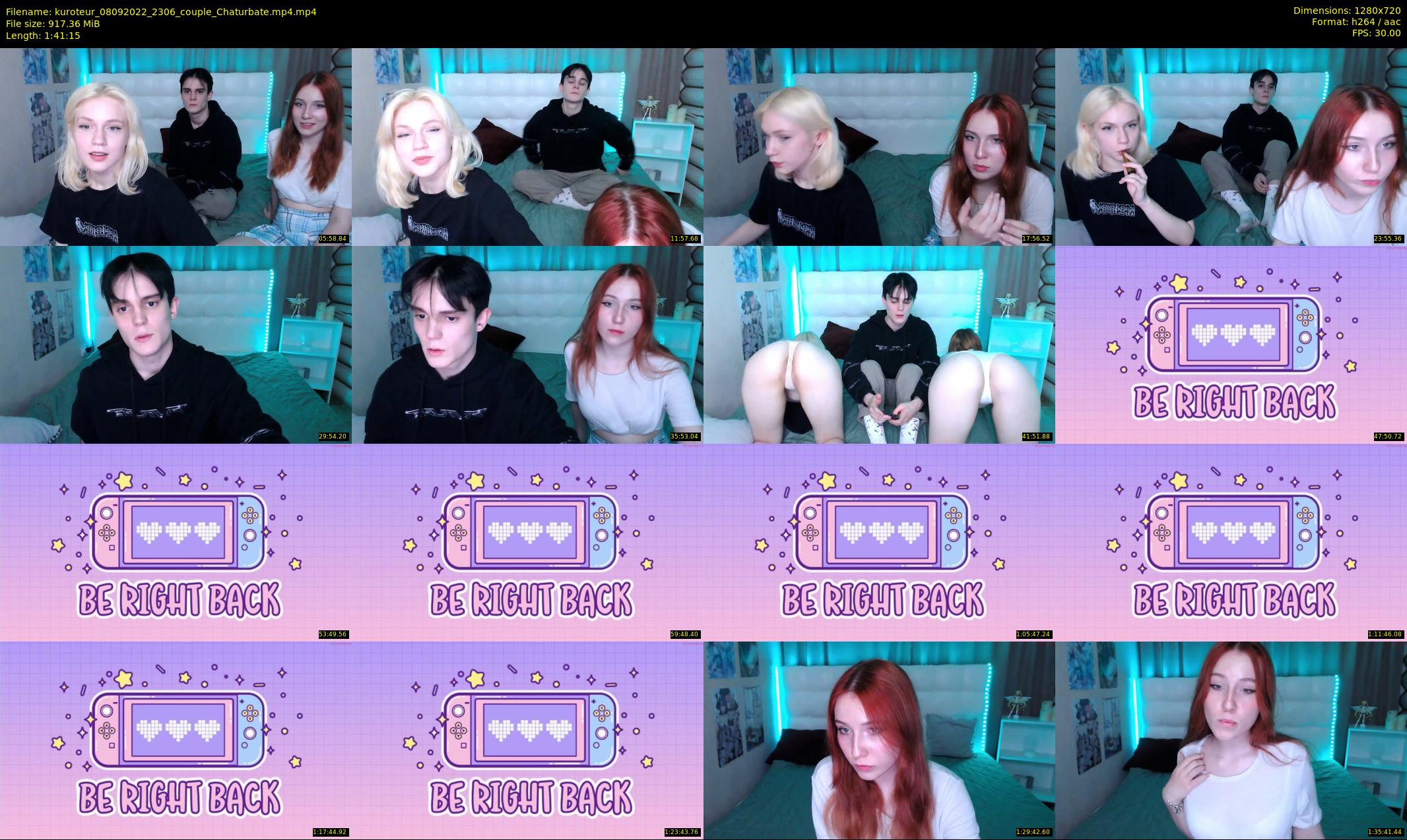 kuroteur — 102 minute Chaturbate couple cam show recording, 720p, Sep 8, 2022