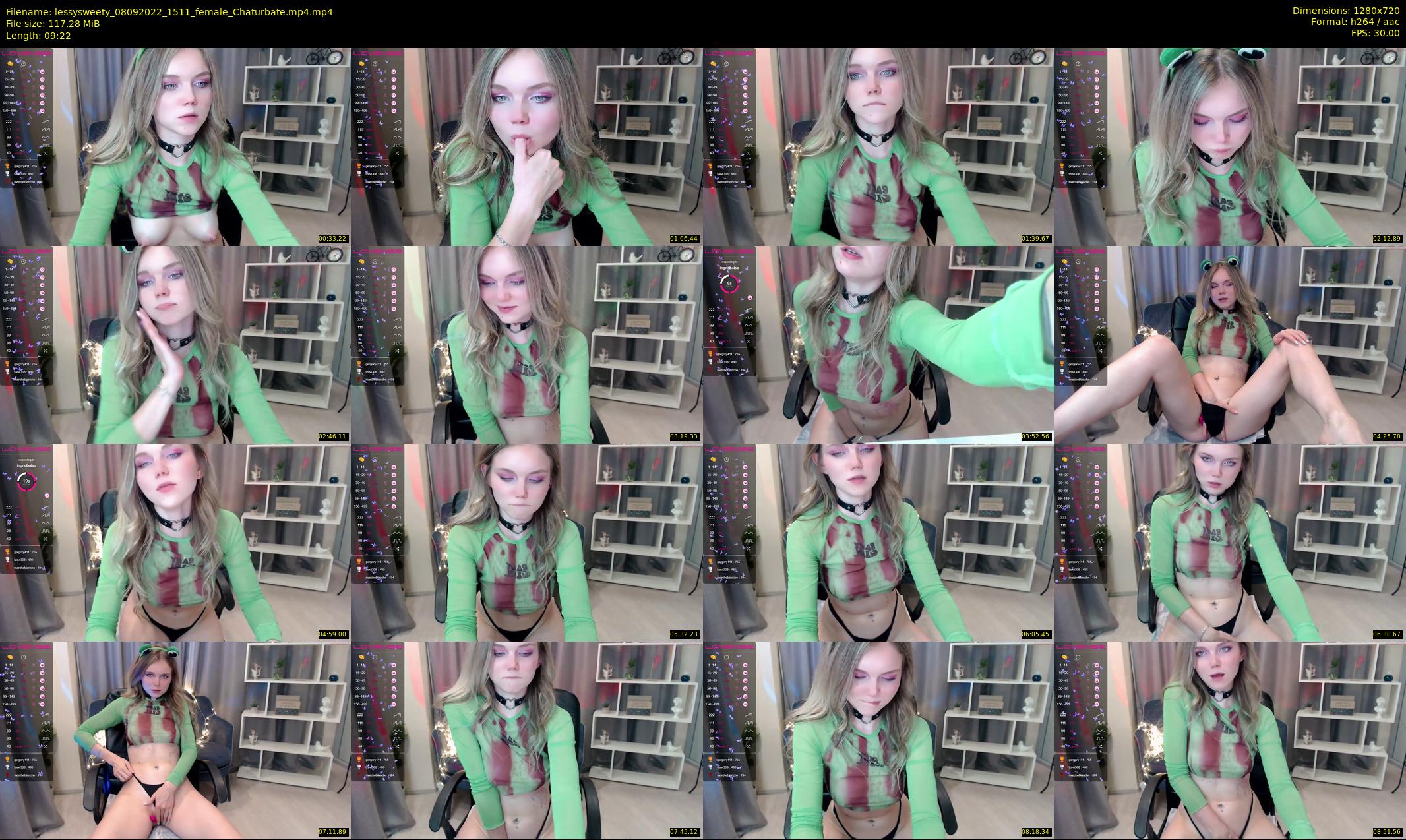 lessysweety — 10 minute Chaturbate female cam show recording, 720p, Sep 8, 2022