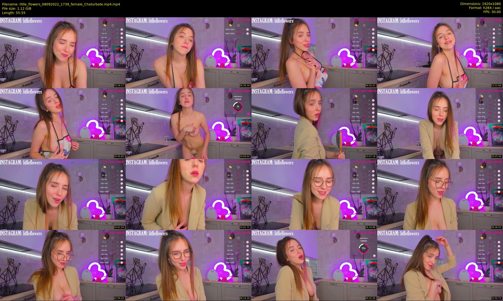 litlle_flowers — 56 minute Chaturbate female cam show recording, 1080p, Sep 8, 2022