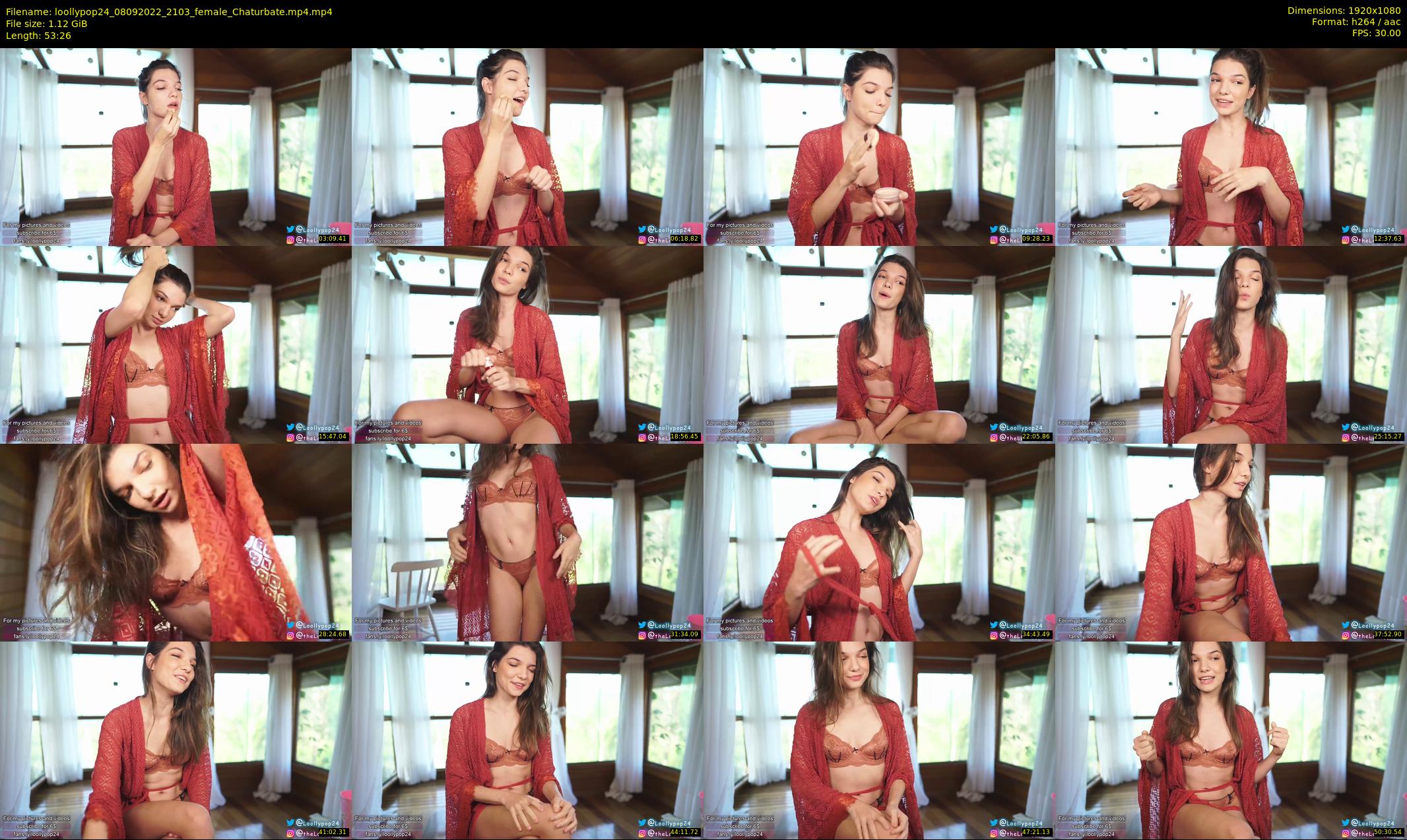 loollypop24 — 54 minute Chaturbate female cam show recording, 1080p, Sep 8, 2022
