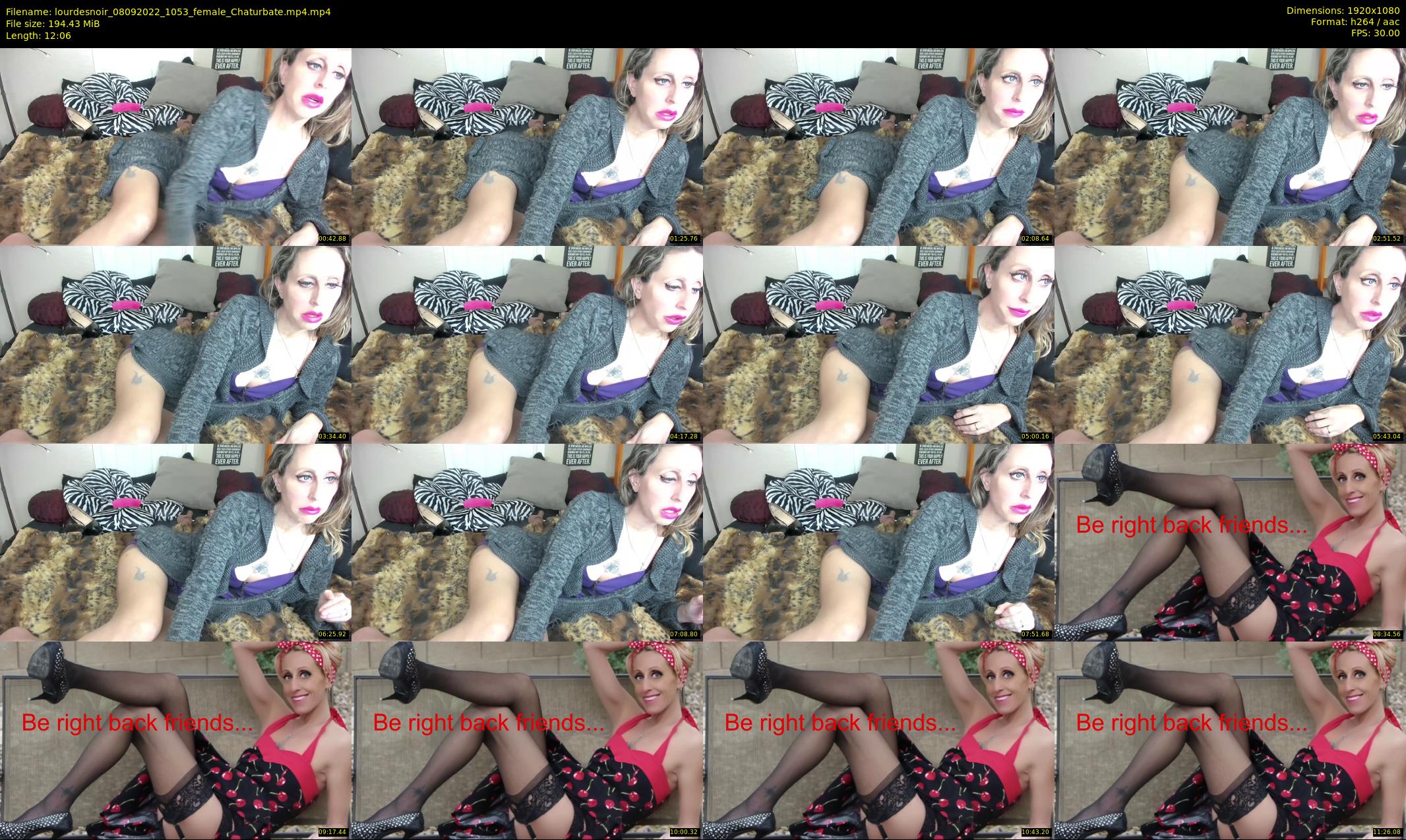 lourdesnoir — 13 minute Chaturbate female cam show recording, 1080p, Sep 8, 2022