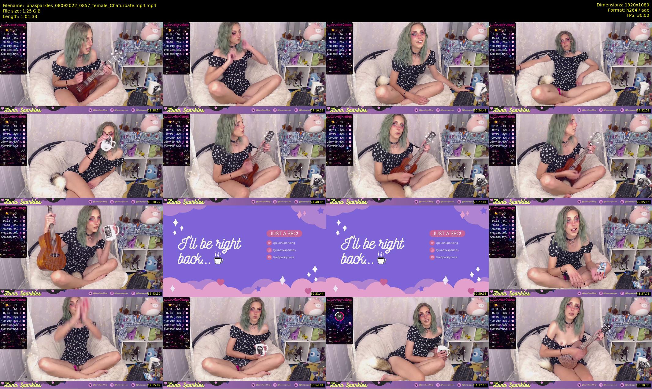 lunasparkles — 62 minute Chaturbate female cam show recording, 1080p, Sep 8, 2022