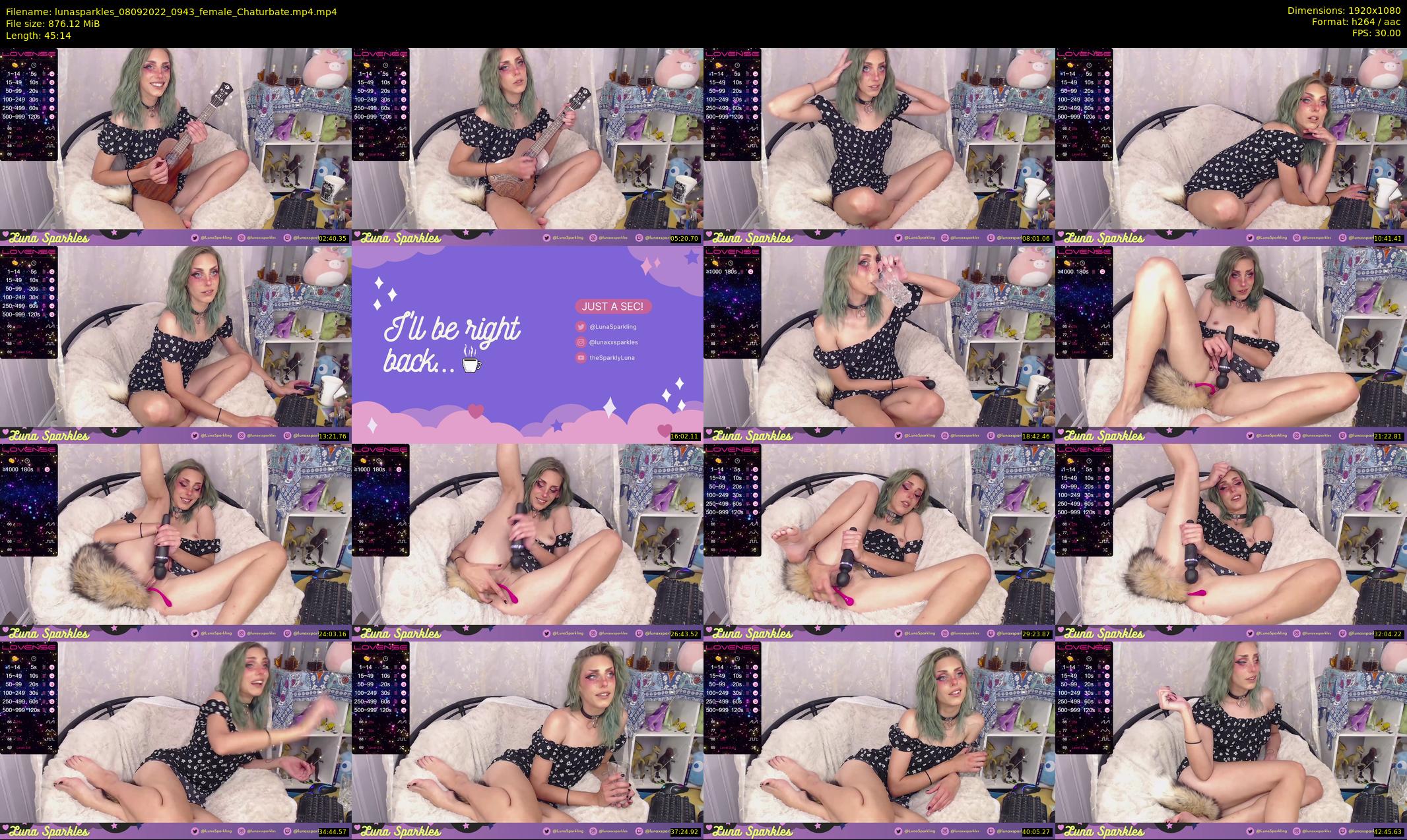 lunasparkles — 46 minute Chaturbate female cam show recording, 1080p, Sep 8, 2022