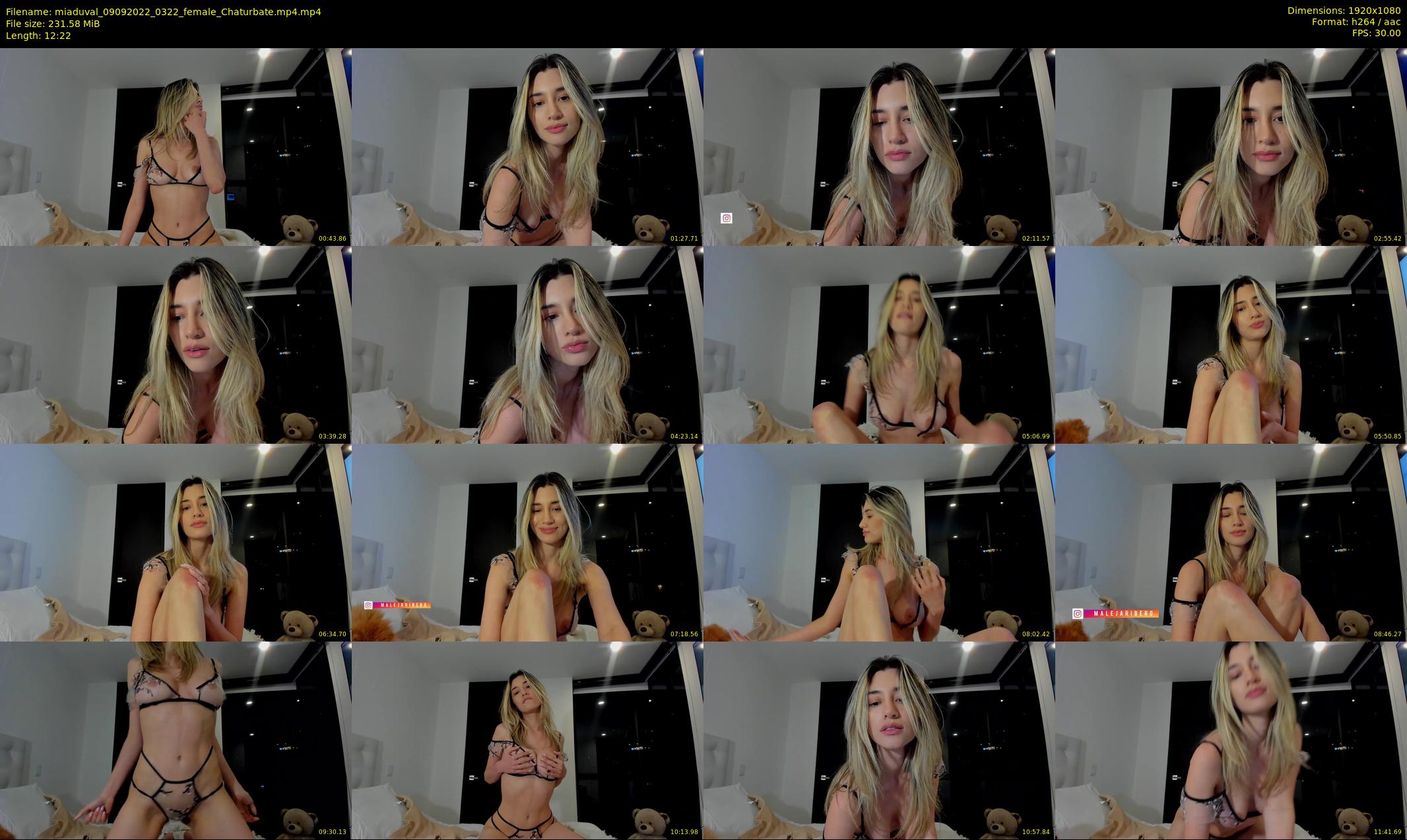 miaduval — 13 minute Chaturbate female cam show recording, 1080p, Sep 9, 2022