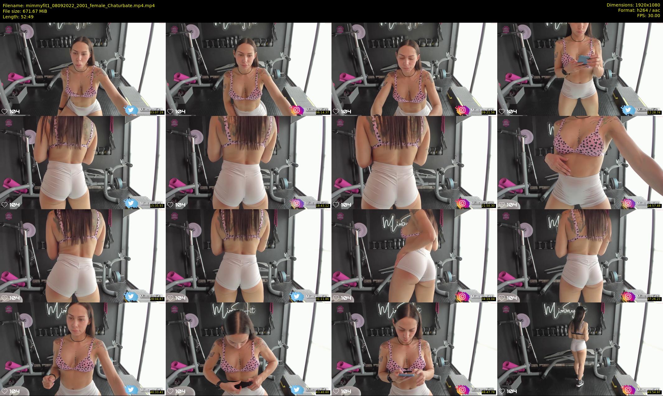 mimmyfit1 — 53 minute Chaturbate female cam show recording, 1080p, Sep 8, 2022