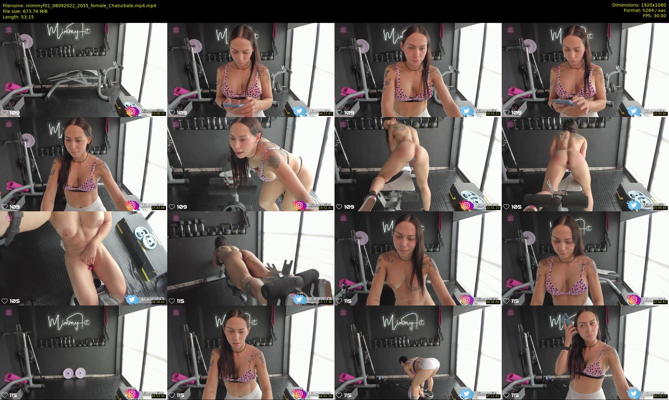 mimmyfit1 — 54 minute Chaturbate female cam show recording, 1080p, Sep 8, 2022