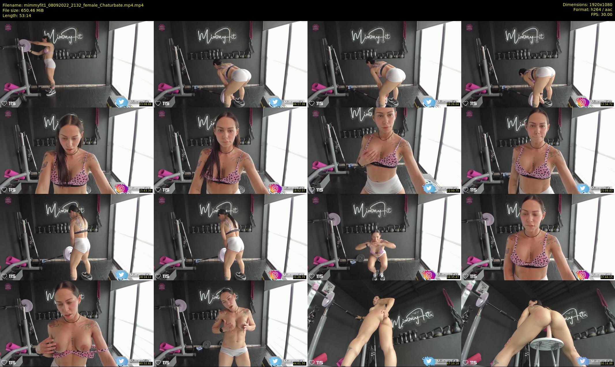 mimmyfit1 — 54 minute Chaturbate female cam show recording, 1080p, Sep 8, 2022
