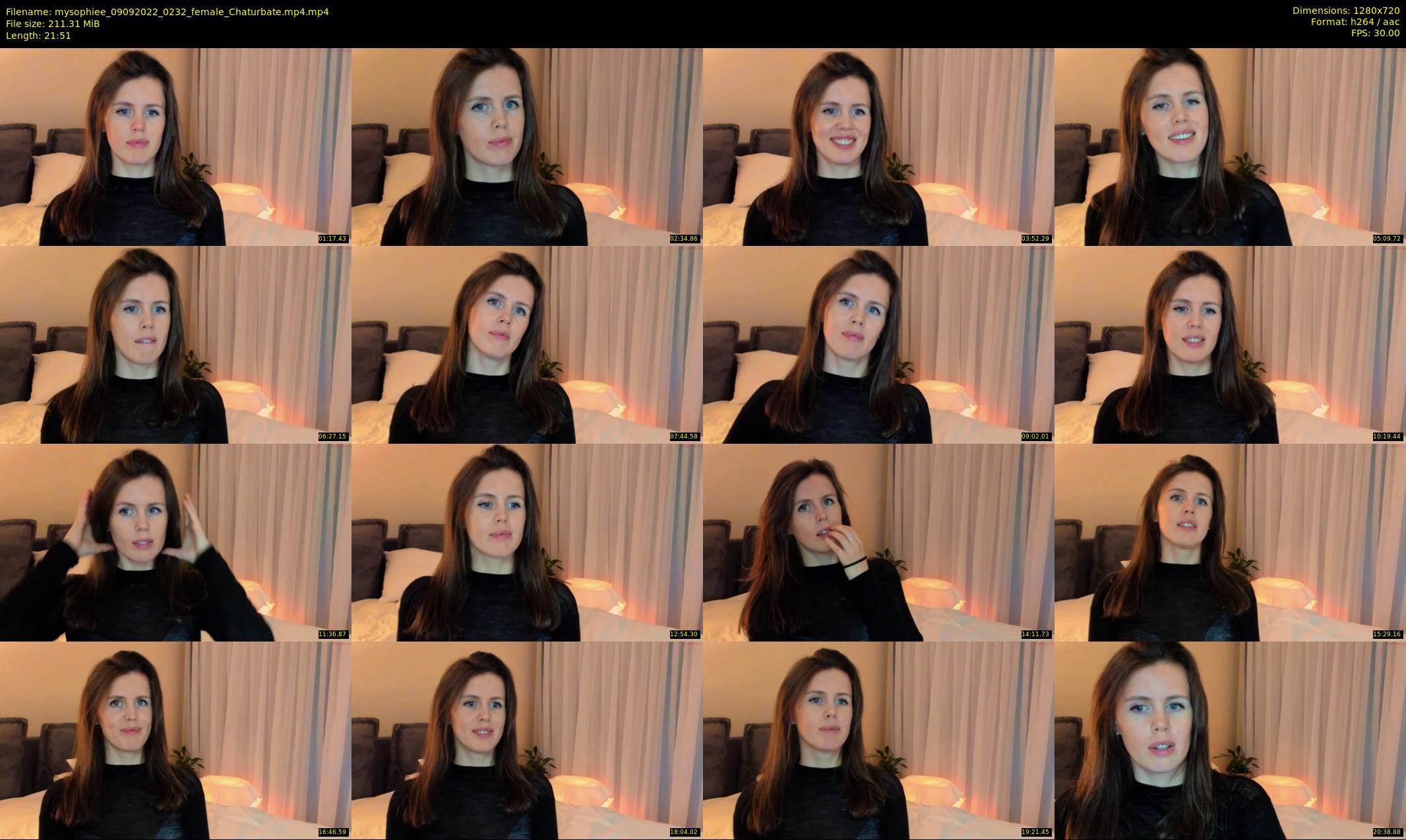 mysophiee — 22 minute Chaturbate female cam show recording, 720p, Sep 9, 2022