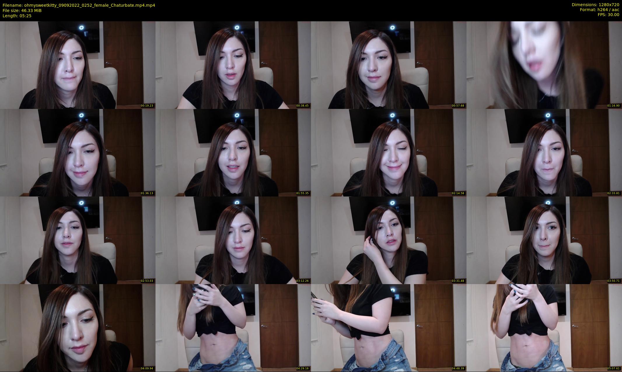 ohmysweetkitty — 6 minute Chaturbate female cam show recording, 720p, Sep 9, 2022