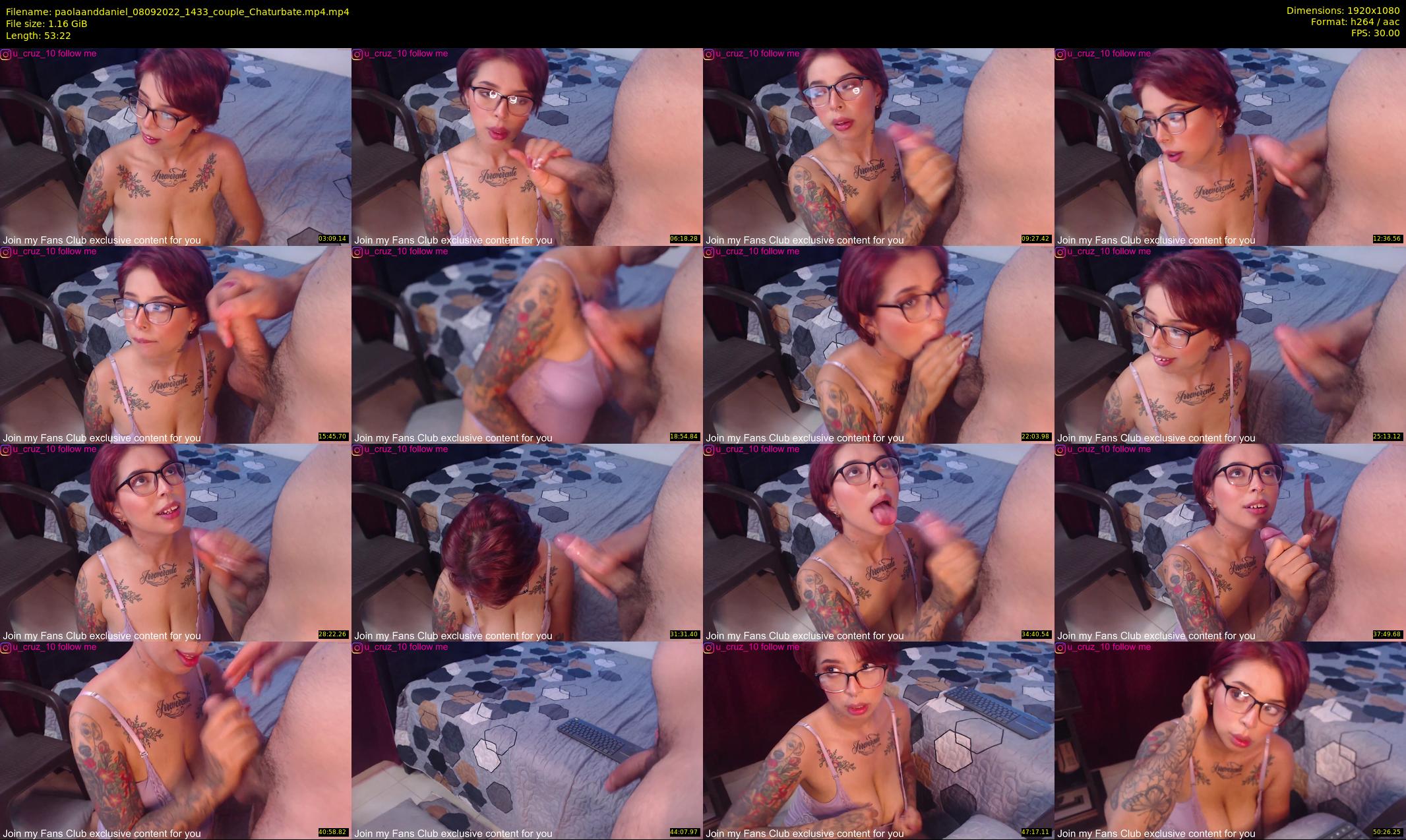 paolaanddaniel — 54 minute Chaturbate couple cam show recording, 1080p, Sep 8, 2022