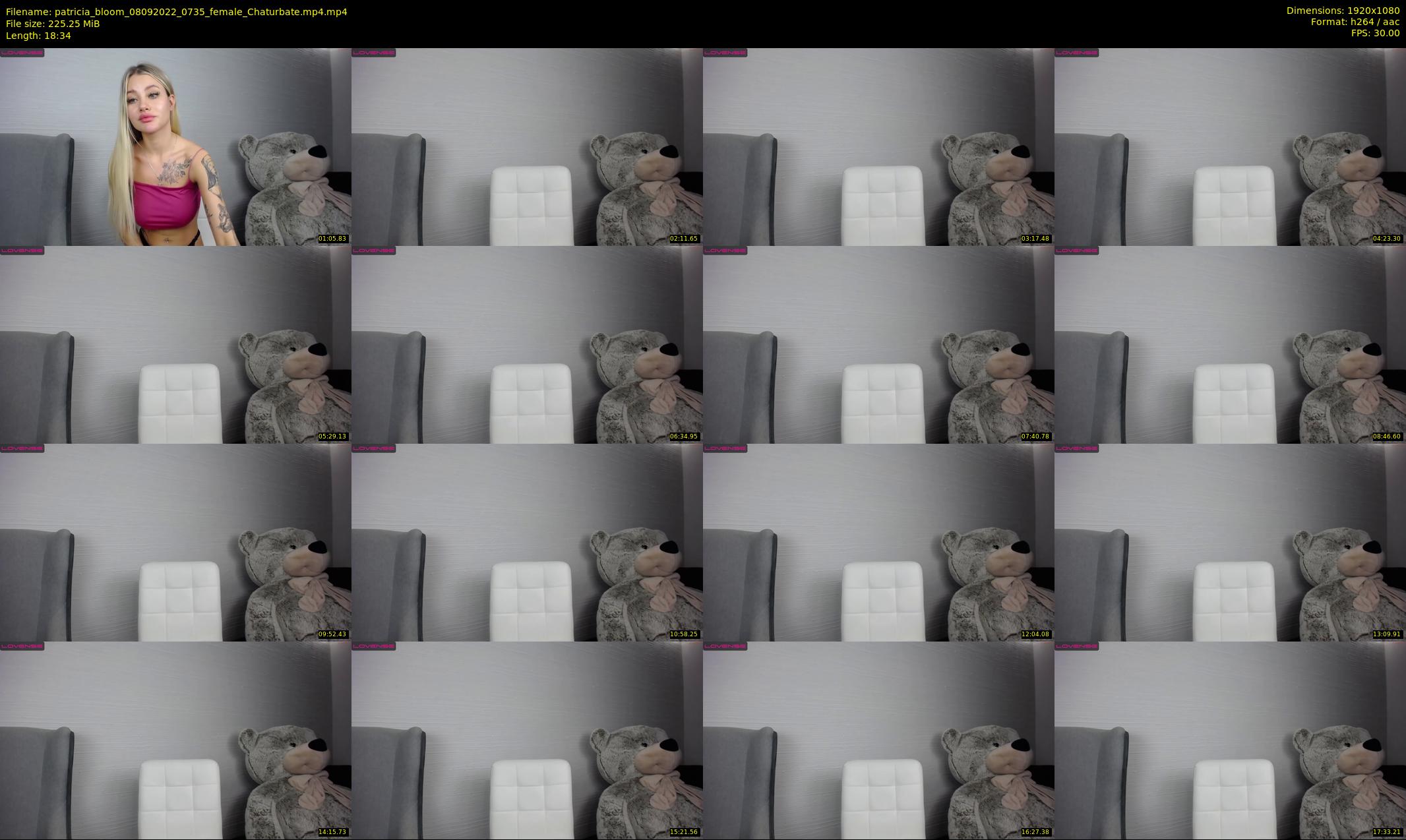 patricia_bloom — 19 minute Chaturbate female cam show recording, 1080p, Sep 8, 2022