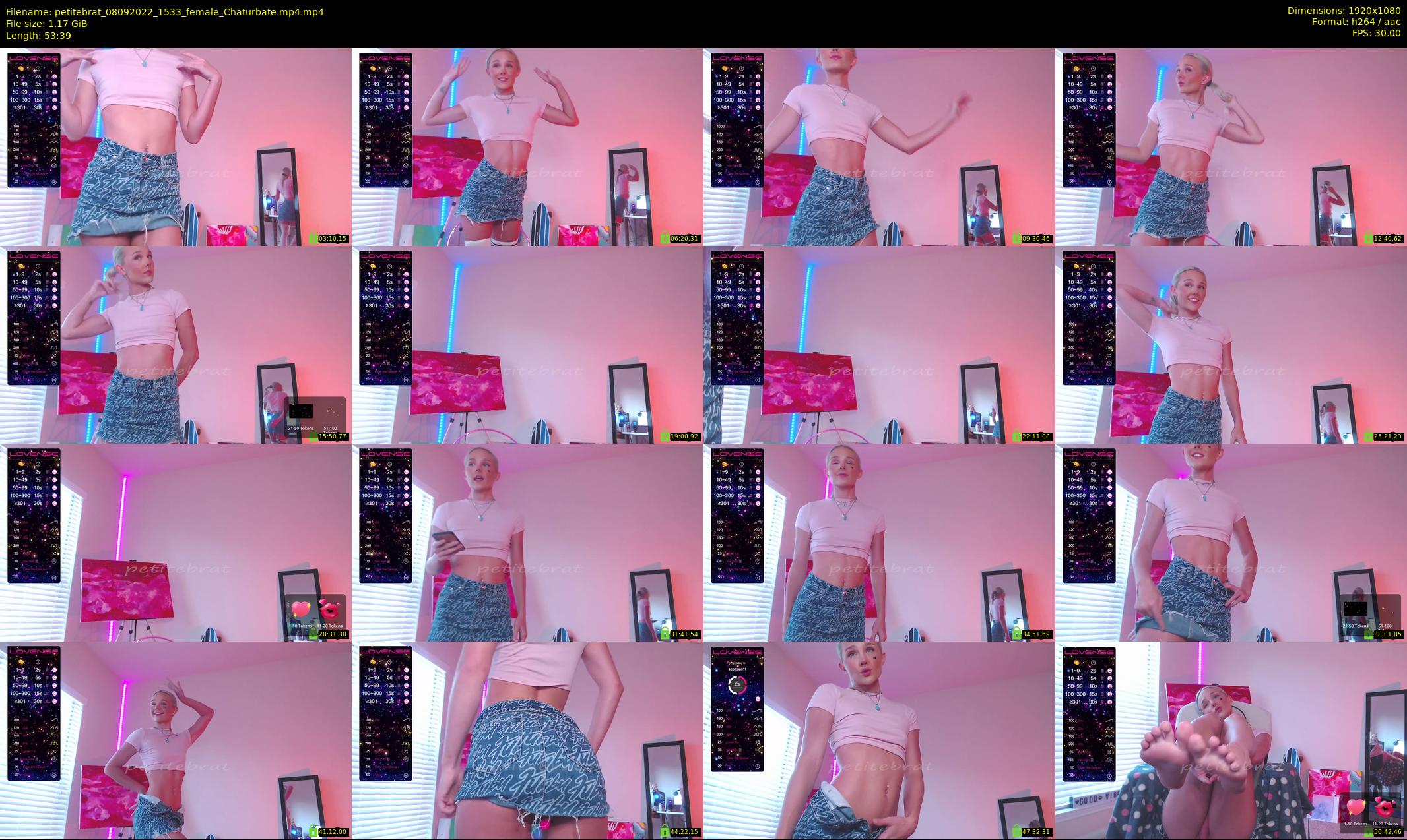 petitebrat — 54 minute Chaturbate female cam show recording, 1080p, Sep 8, 2022