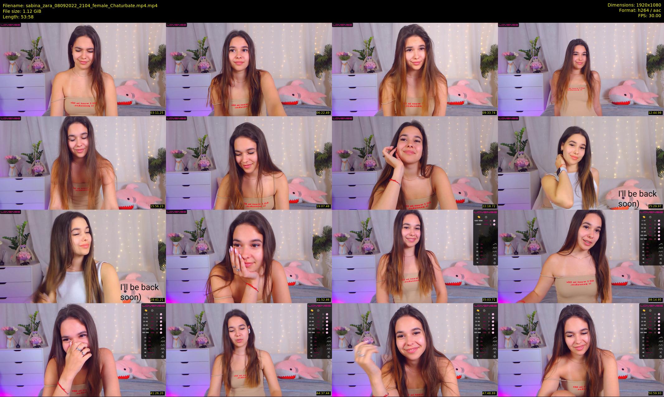 sabina_zara — 54 minute Chaturbate female cam show recording, 1080p, Sep 8, 2022