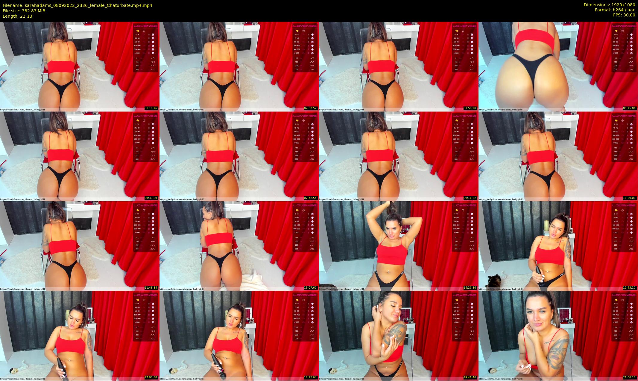 sarahadams — 23 minute Chaturbate female cam show recording, 1080p, Sep 8, 2022