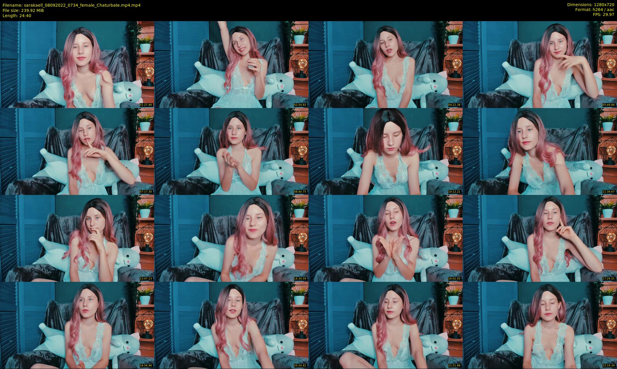 sarakaell — 25 minute Chaturbate female cam show recording, 720p, Sep 8, 2022