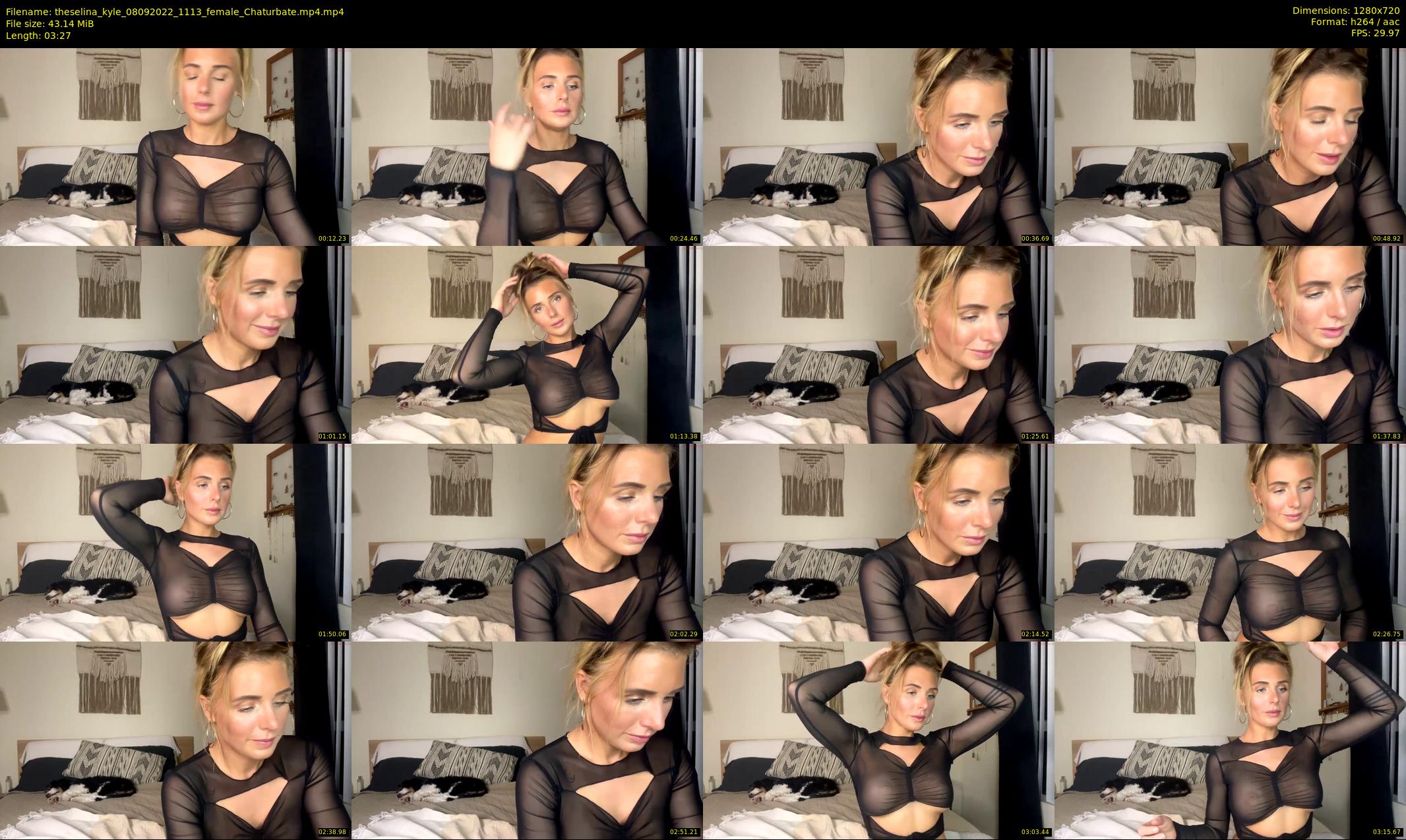 theselina_kyle — 4 minute Chaturbate female cam show recording, 720p, Sep 8, 2022