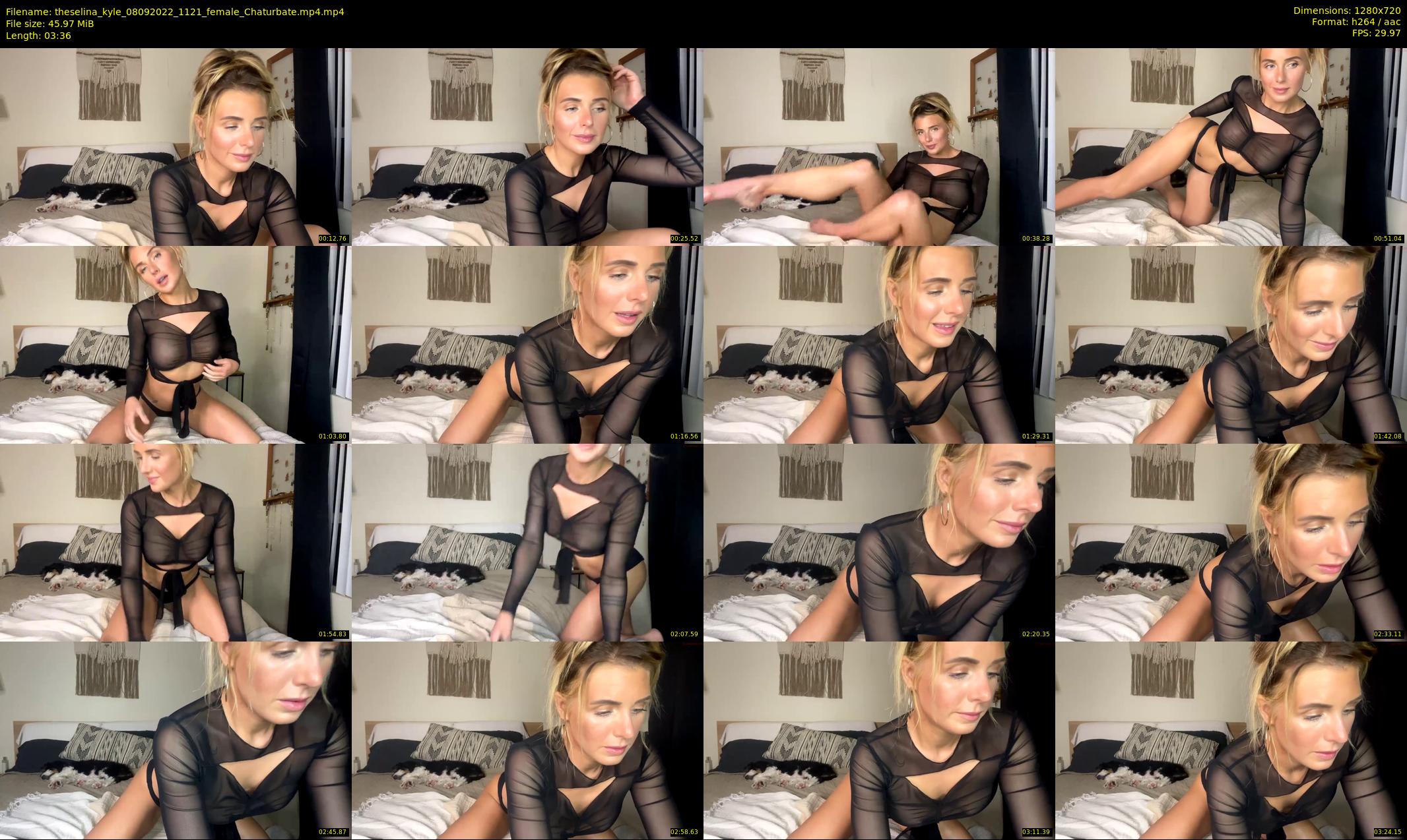 theselina_kyle — 4 minute Chaturbate female cam show recording, 720p, Sep 8, 2022