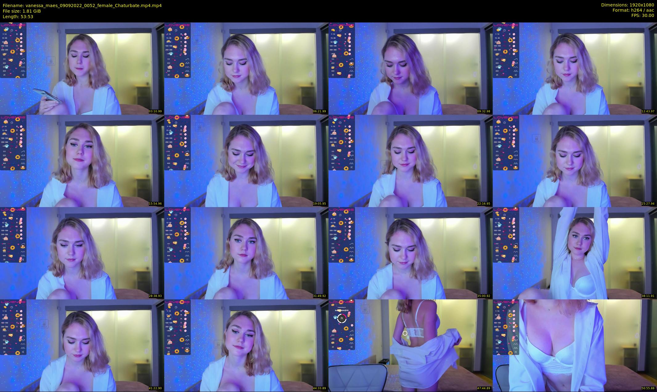 vanessa_maes — 54 minute Chaturbate female cam show recording, 1080p, Sep 9, 2022