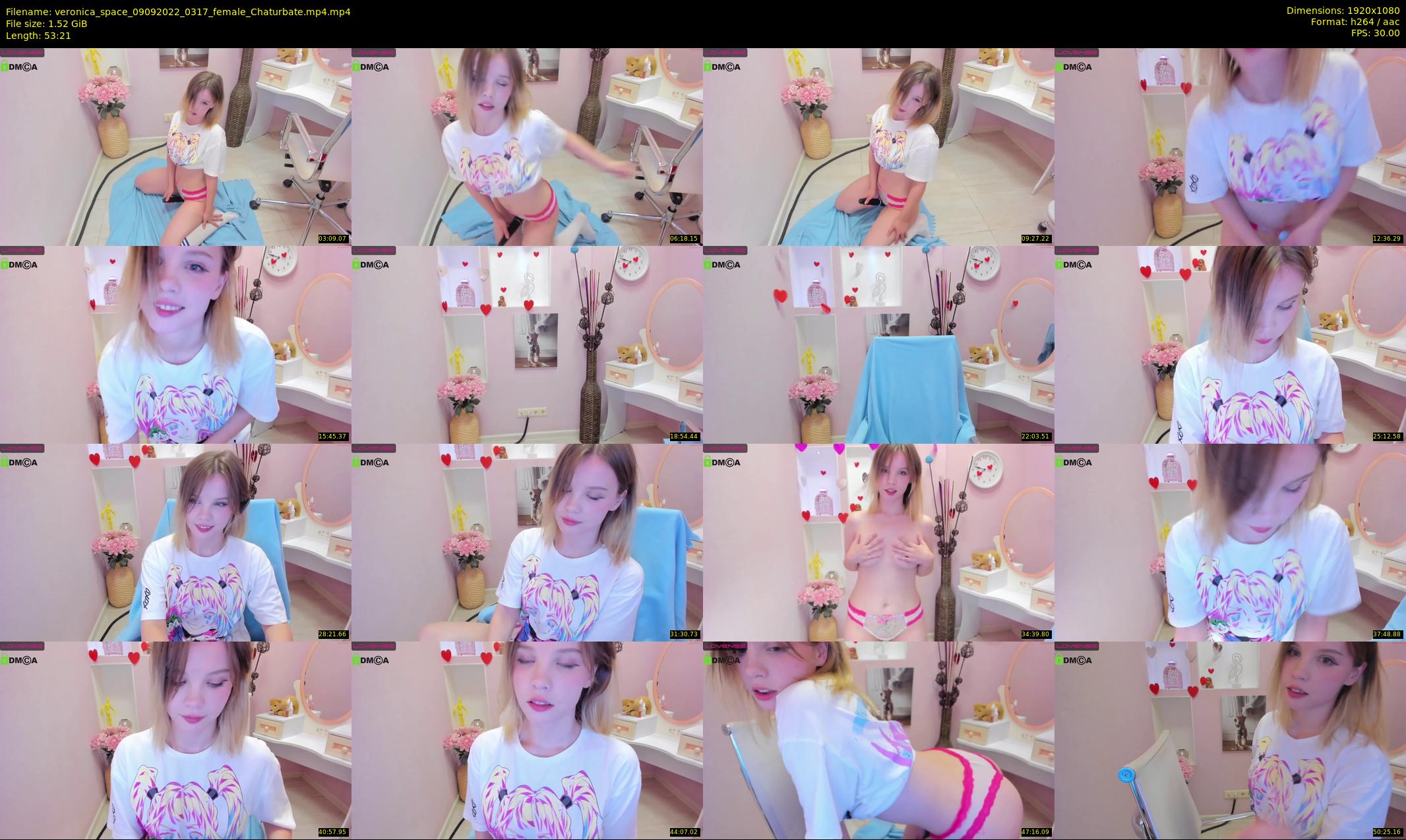 veronica_space — 54 minute Chaturbate female cam show recording, 1080p, Sep 9, 2022