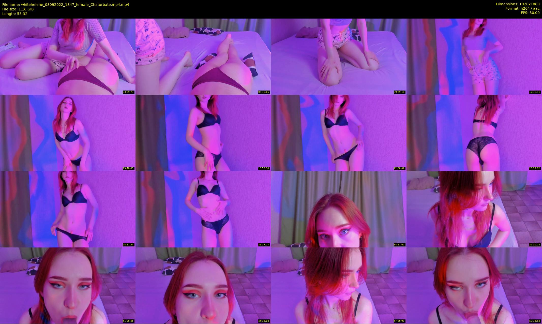 whitehelene — 54 minute Chaturbate female cam show recording, 1080p, Sep 8, 2022