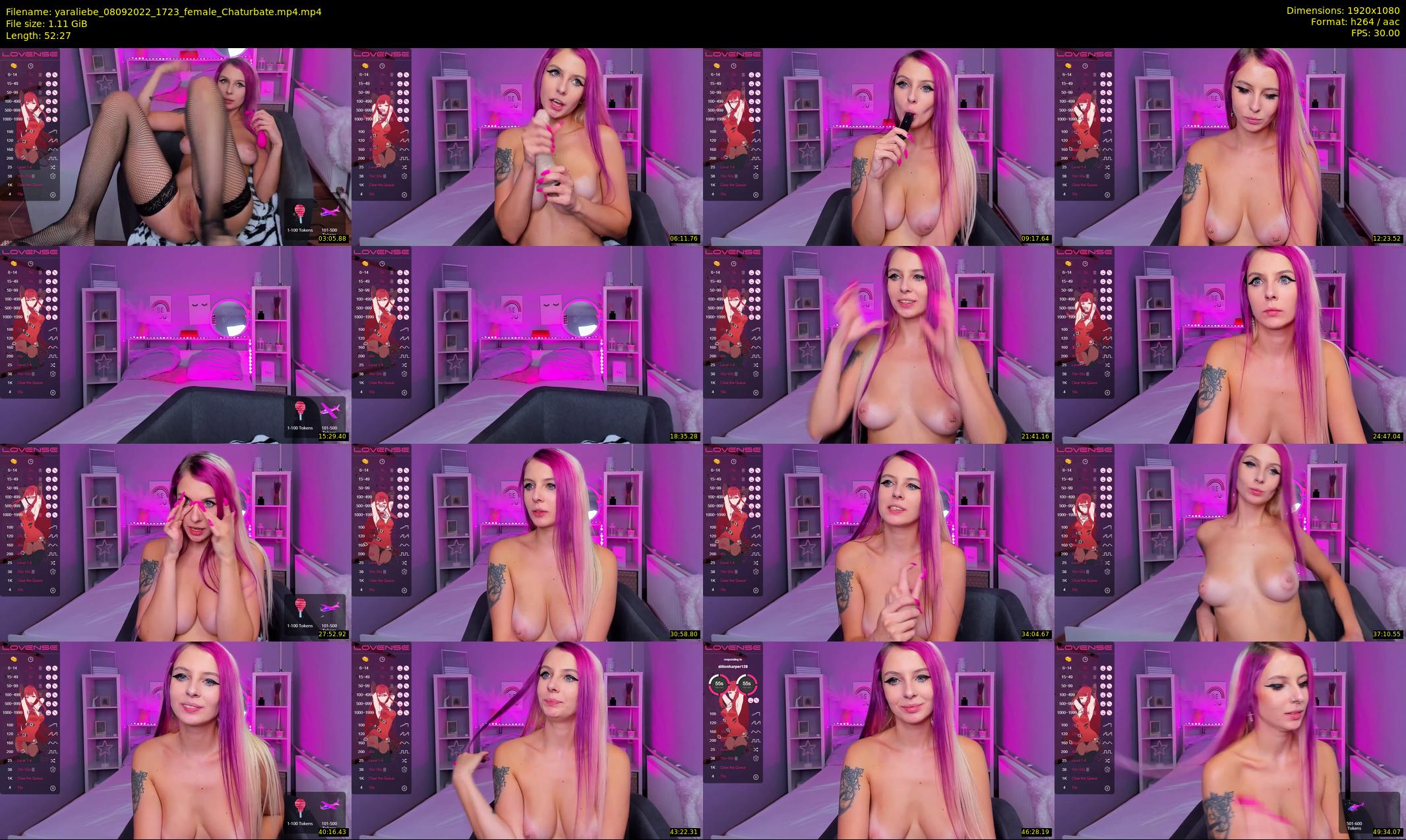 yaraliebe — 53 minute Chaturbate female cam show recording, 1080p, Sep 8, 2022