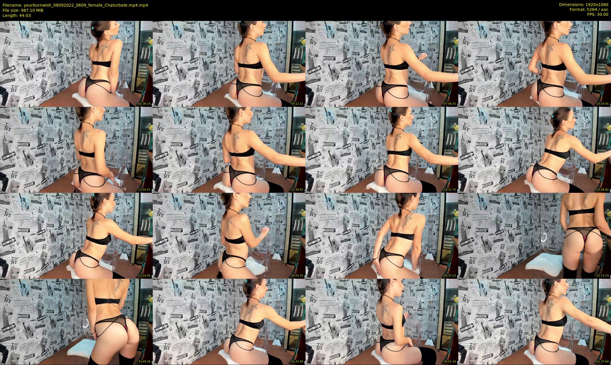 yourburnwish — 45 minute Chaturbate female cam show recording, 1080p, Sep 8, 2022