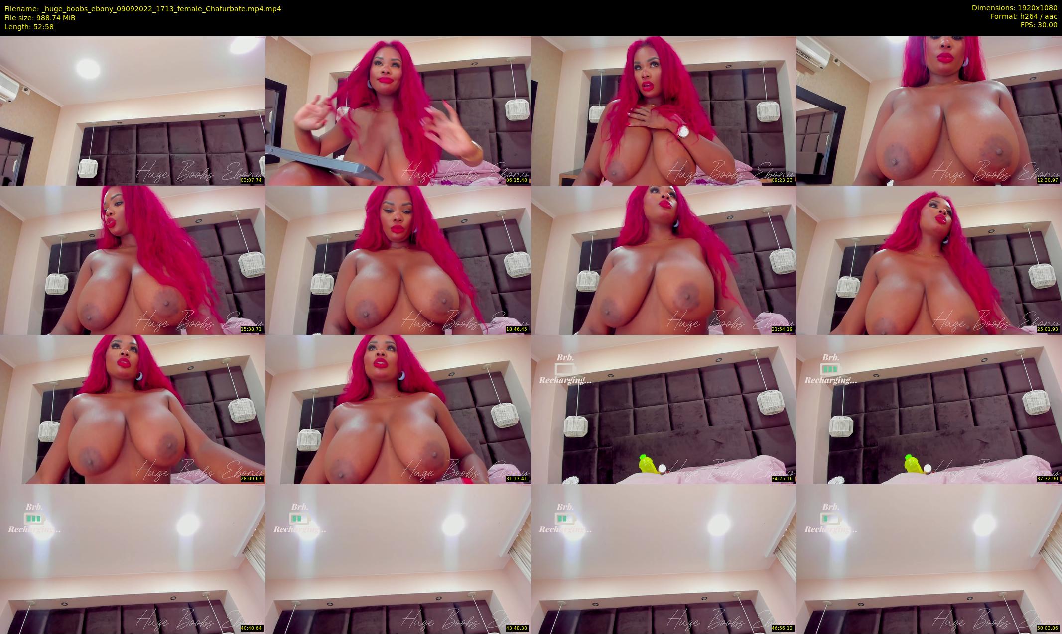 _huge_boobs_ebony — 53 minute Chaturbate female cam show recording, 1080p, Sep 9, 2022