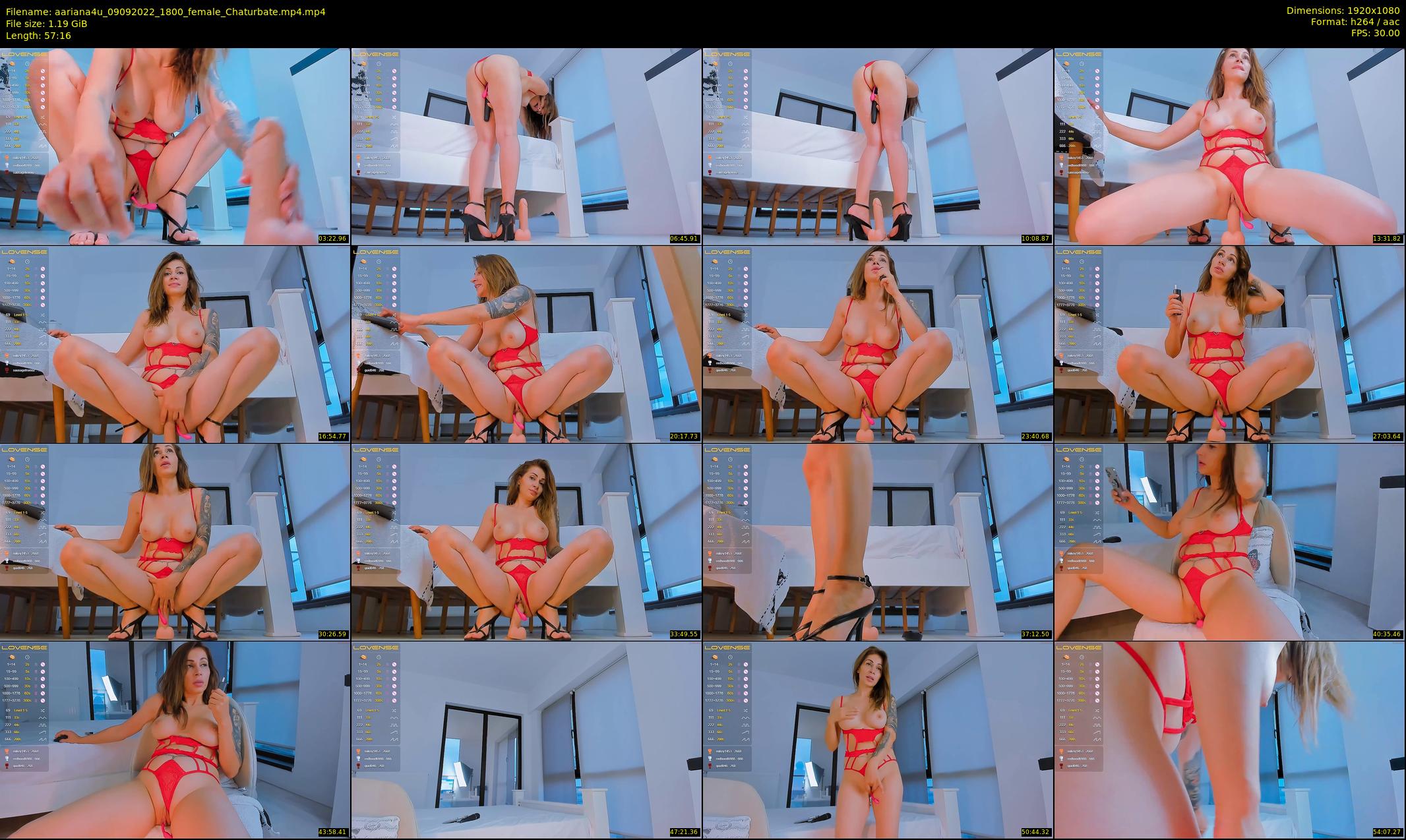 aariana4u — 58 minute Chaturbate female cam show recording, 1080p, Sep 9, 2022