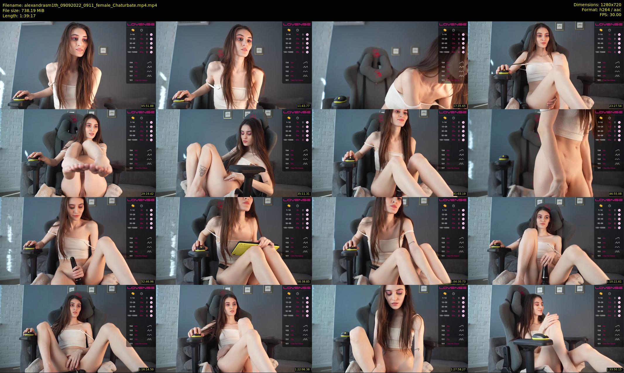 alexandrasm1th — 100 minute Chaturbate female cam show recording, 720p, Sep 9, 2022