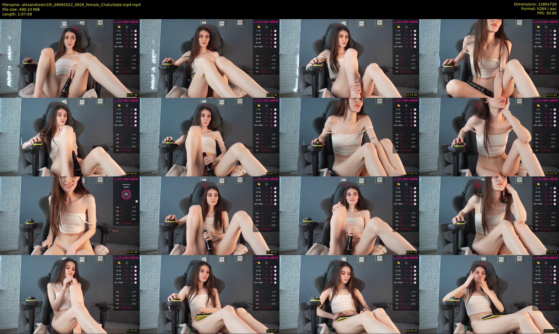 alexandrasm1th — 68 minute Chaturbate female cam show recording, 720p, Sep 9, 2022