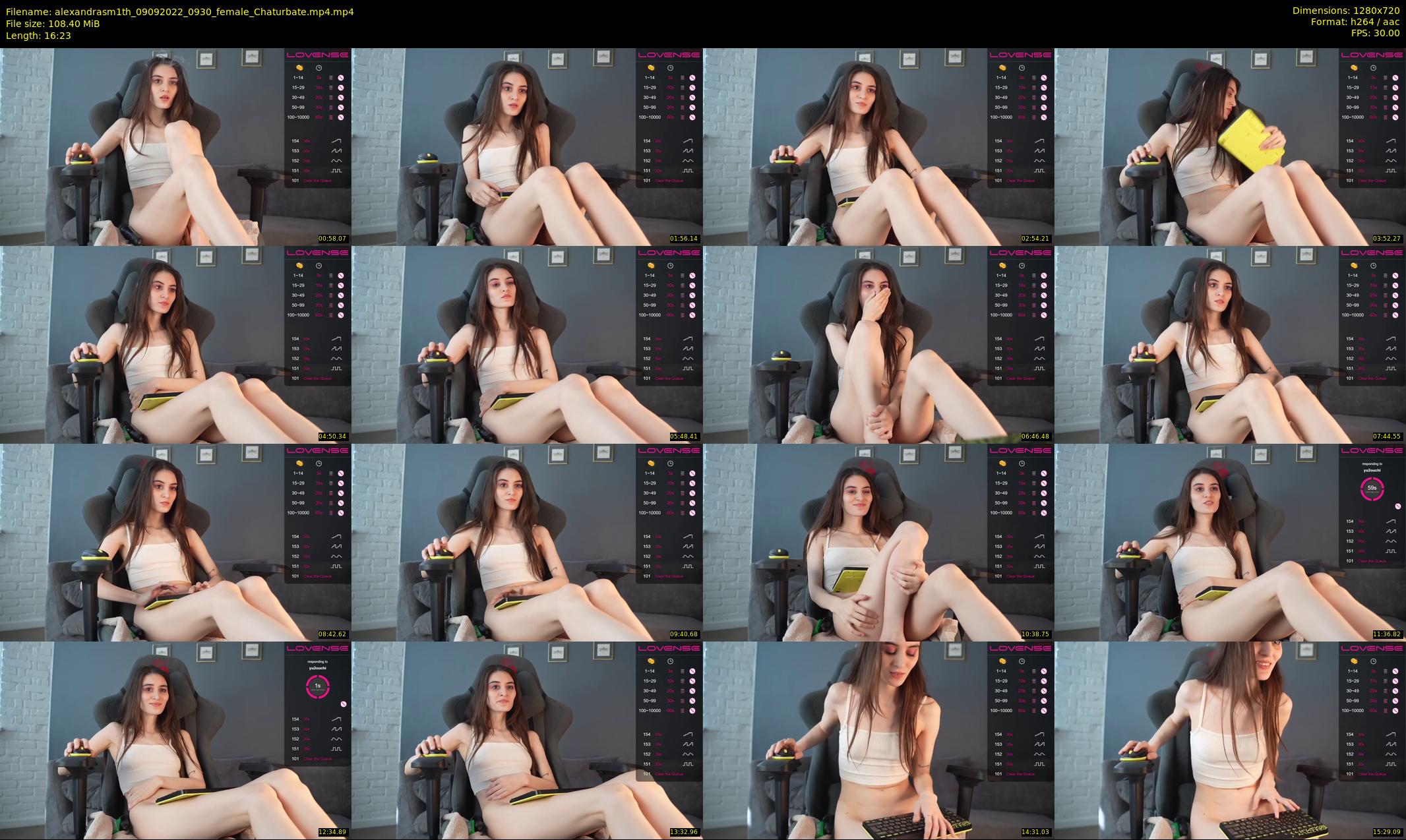alexandrasm1th — 17 minute Chaturbate female cam show recording, 720p, Sep 9, 2022