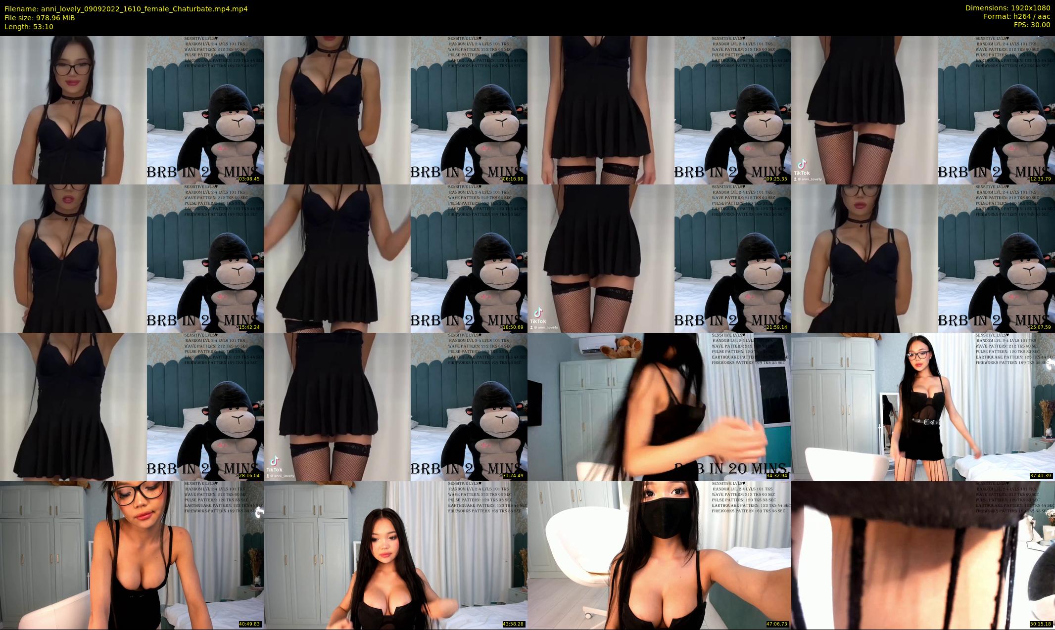 anni_lovely — 54 minute Chaturbate female cam show recording, 1080p, Sep 9, 2022