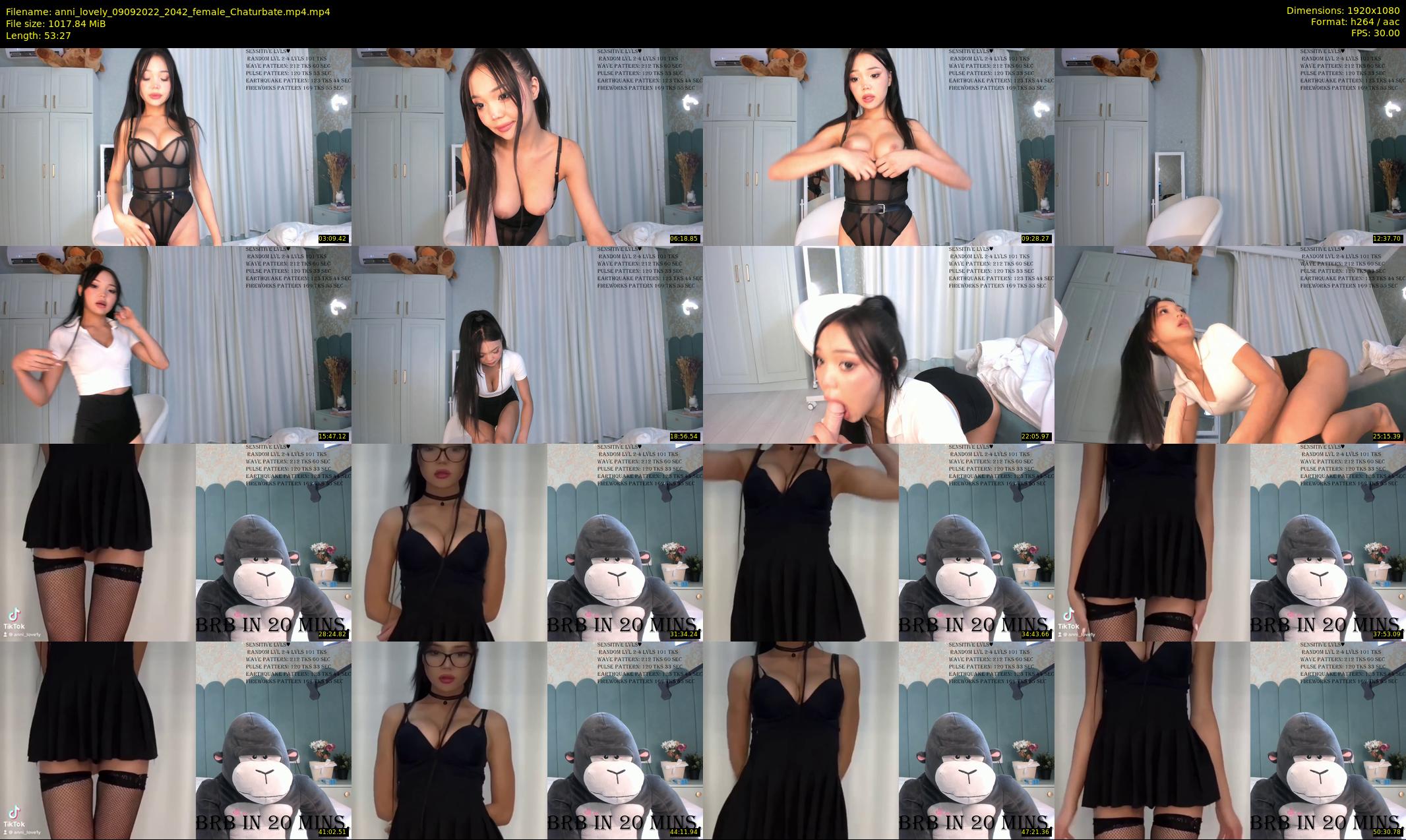 anni_lovely — 54 minute Chaturbate female cam show recording, 1080p, Sep 9, 2022