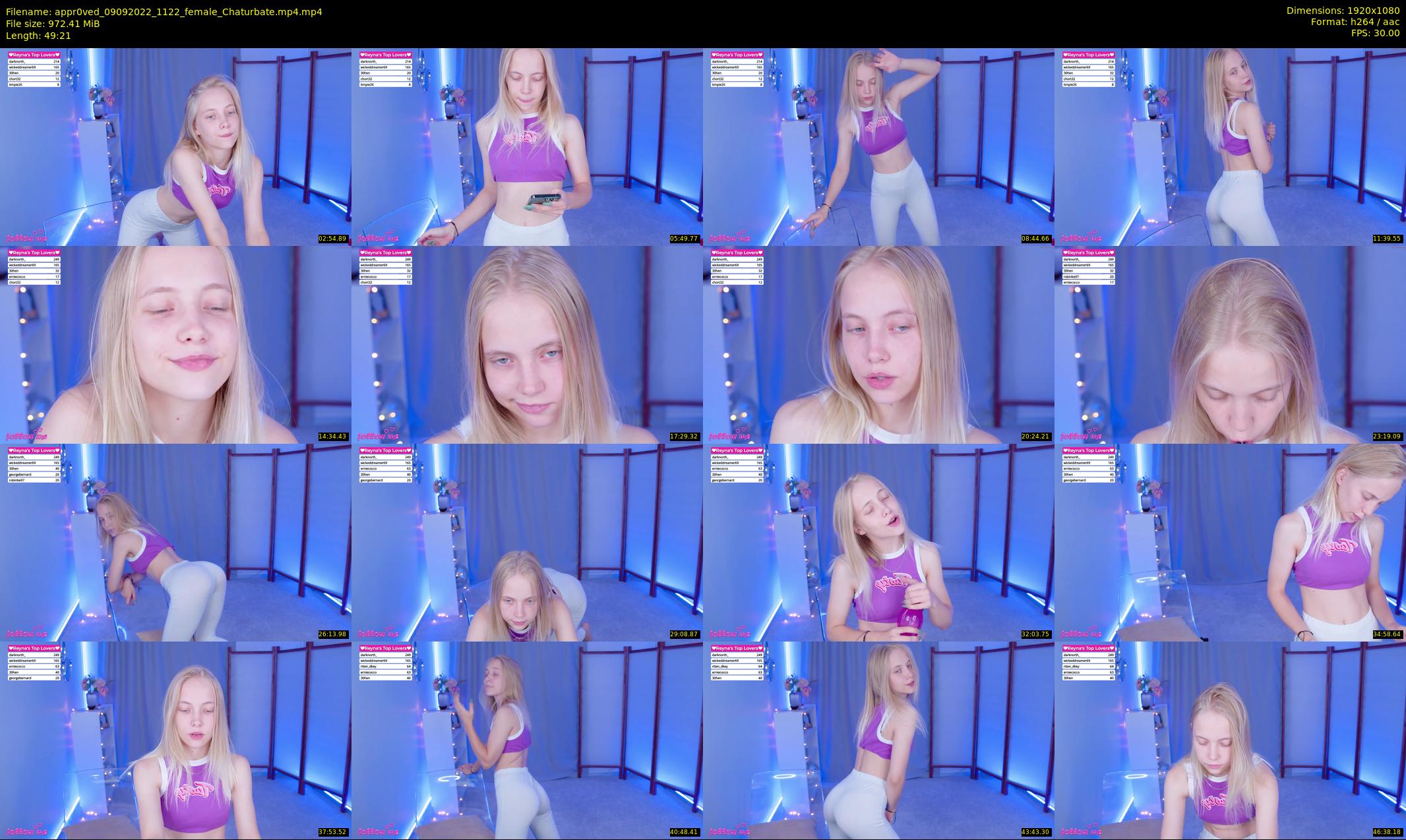 appr0ved — 50 minute Chaturbate female cam show recording, 1080p, Sep 9, 2022