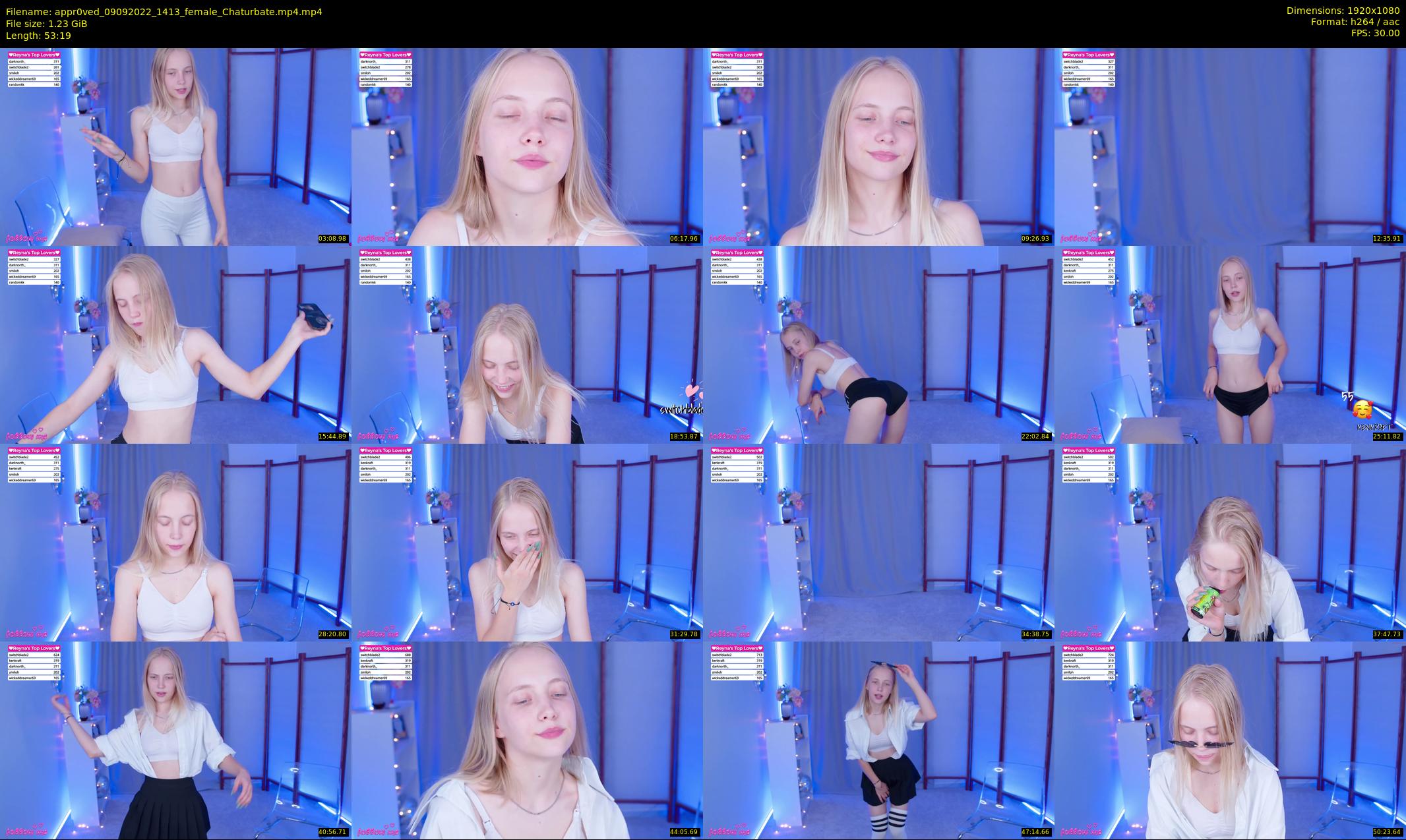 appr0ved — 54 minute Chaturbate female cam show recording, 1080p, Sep 9, 2022