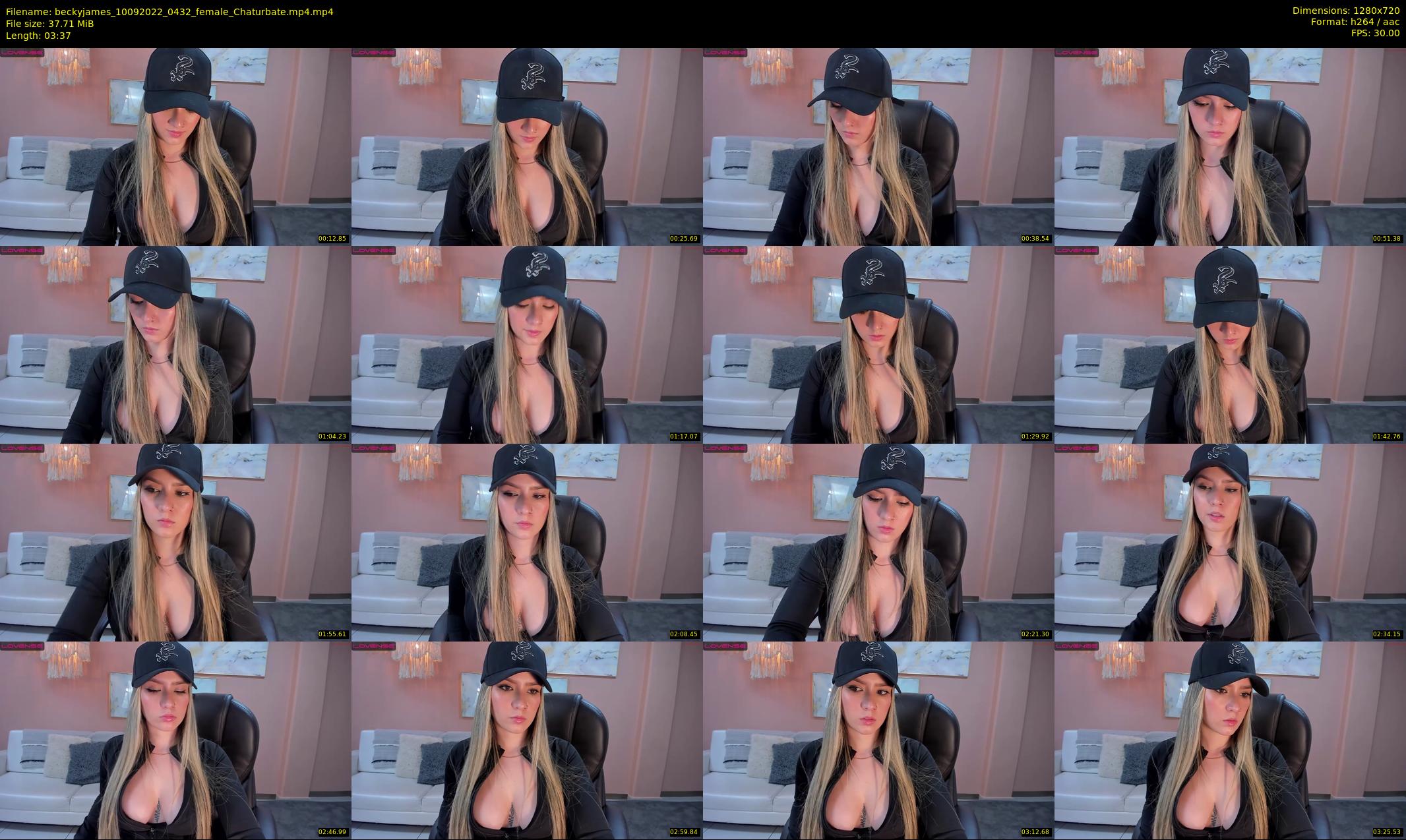 beckyjames — 4 minute Chaturbate female cam show recording, 720p, Sep 10, 2022