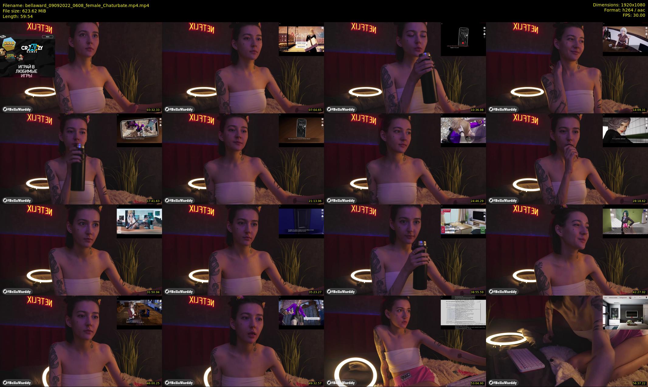 bellaward — 60 minute Chaturbate female cam show recording, 1080p, Sep 9, 2022