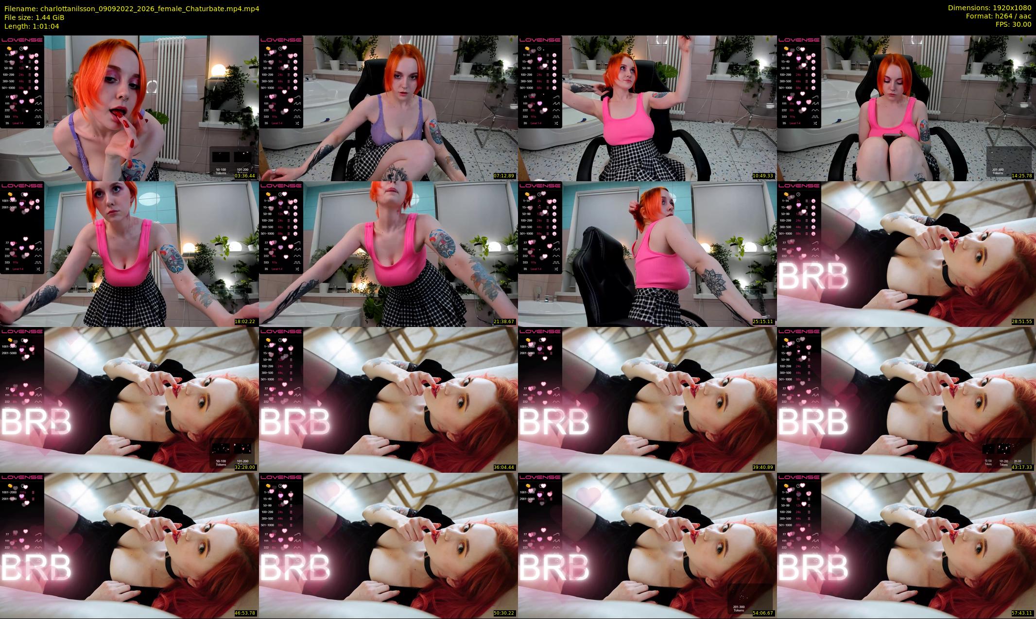 charlottanilsson — 62 minute Chaturbate female cam show recording, 1080p, Sep 9, 2022