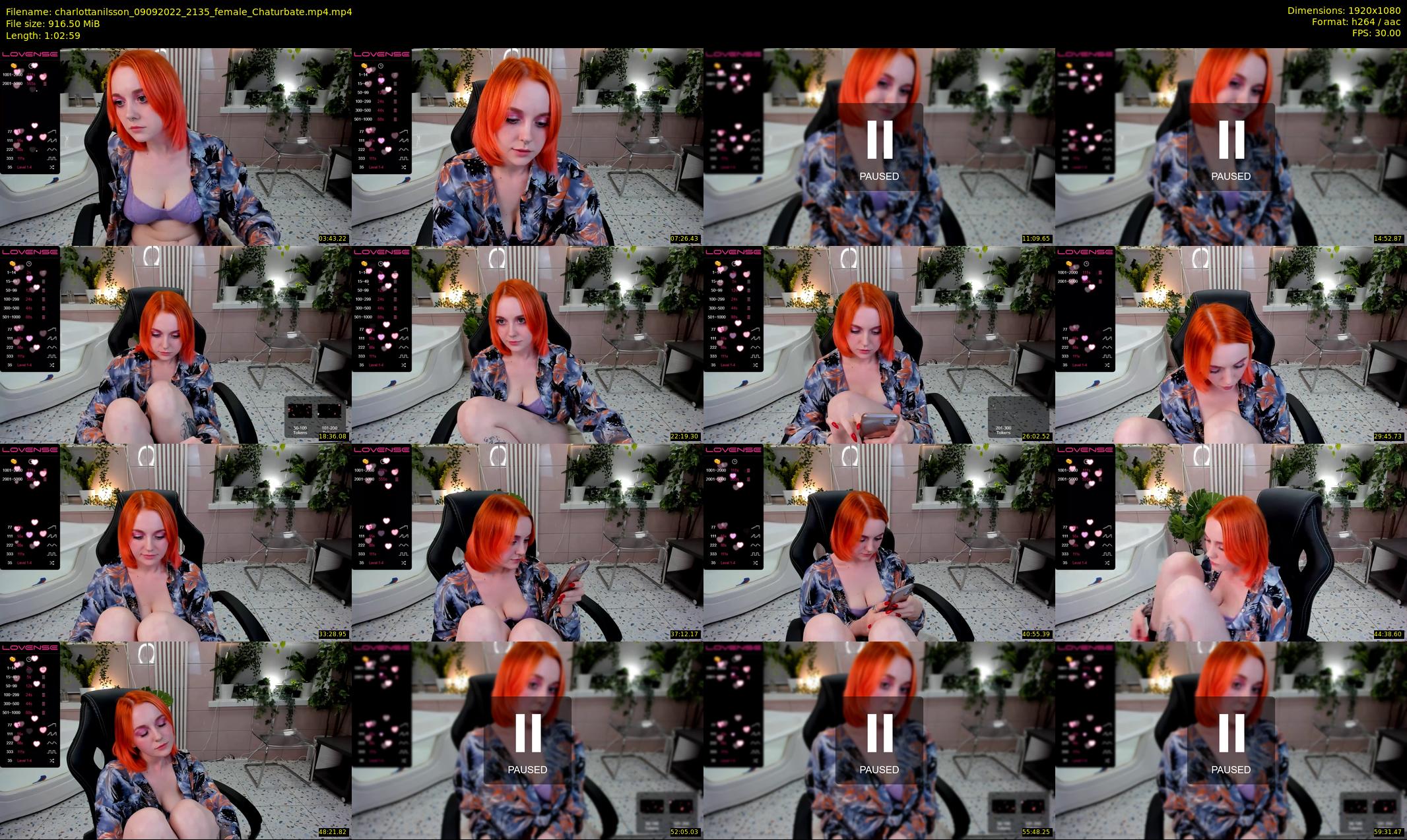charlottanilsson — 63 minute Chaturbate female cam show recording, 1080p, Sep 9, 2022