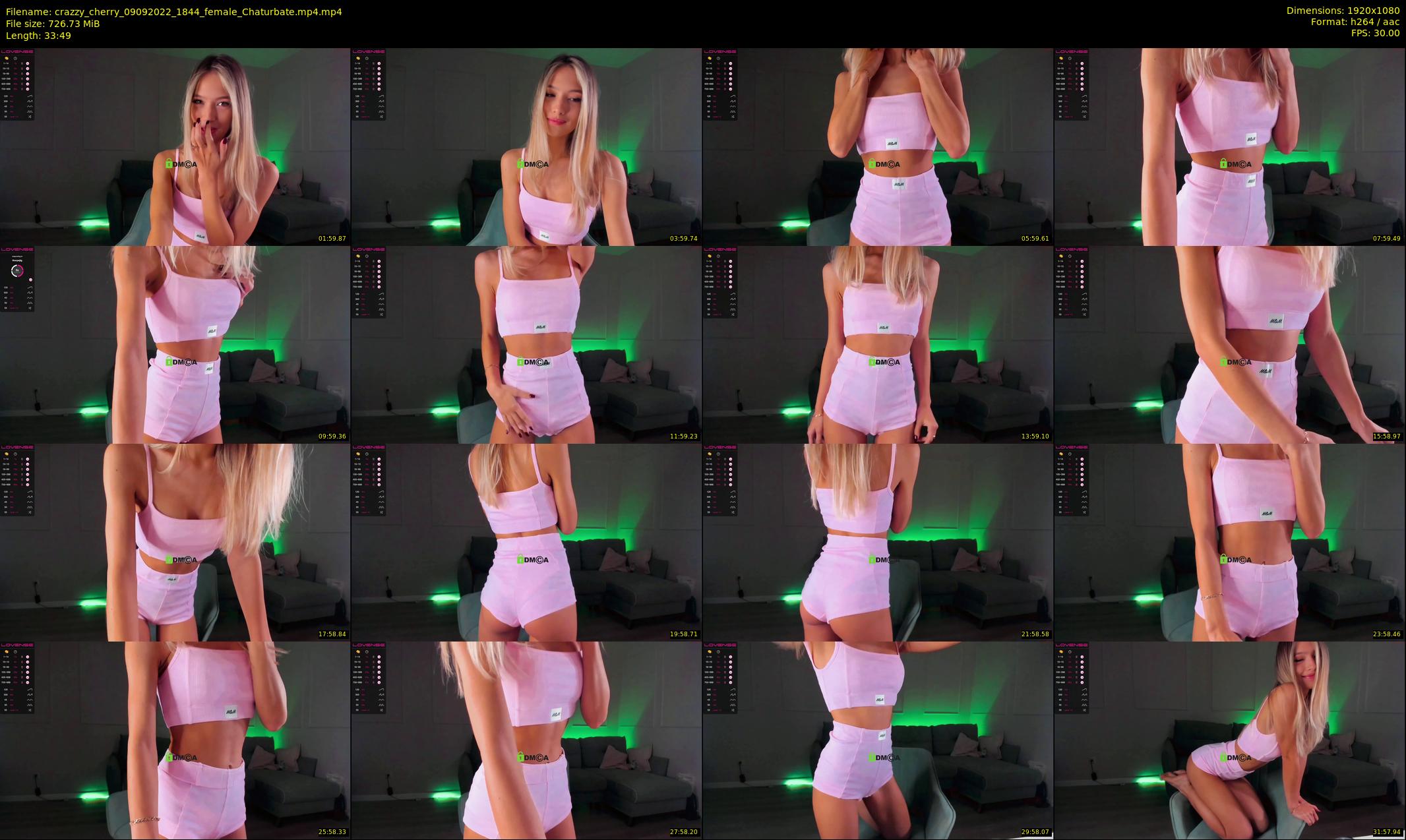 crazzy_cherry — 34 minute Chaturbate female cam show recording, 1080p, Sep 9, 2022