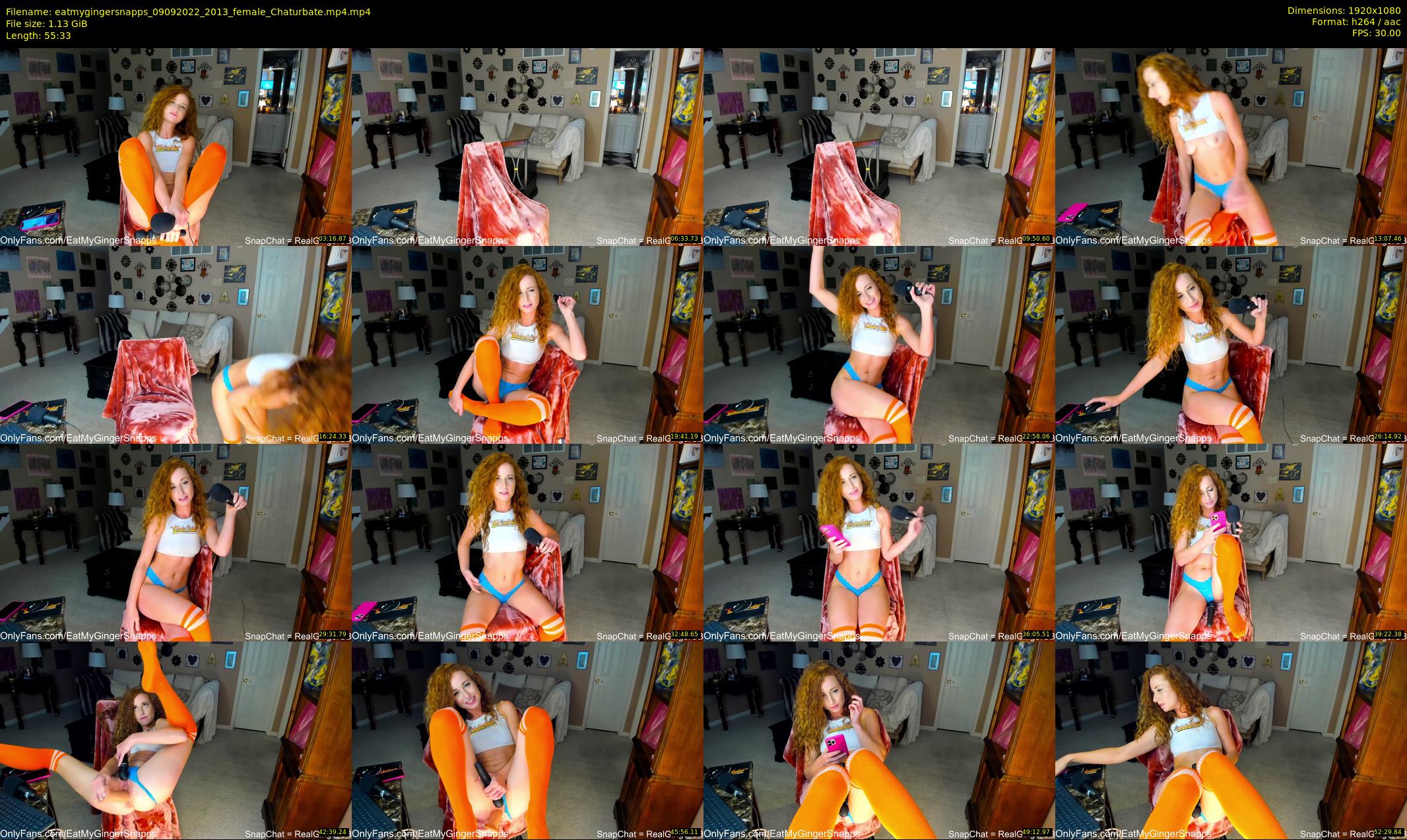 eatmygingersnapps — 56 minute Chaturbate female cam show recording, 1080p, Sep 9, 2022