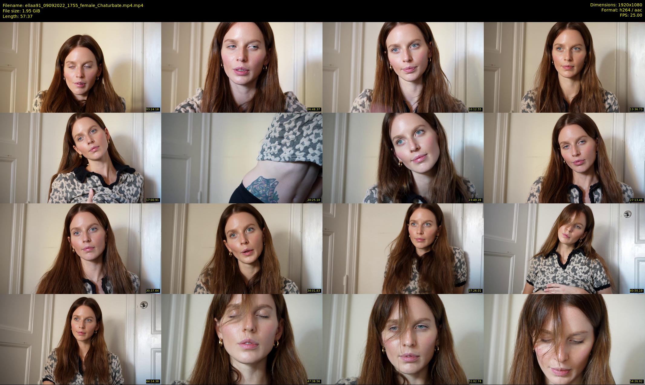 ellaa91 — 58 minute Chaturbate female cam show recording, 1080p, Sep 9, 2022