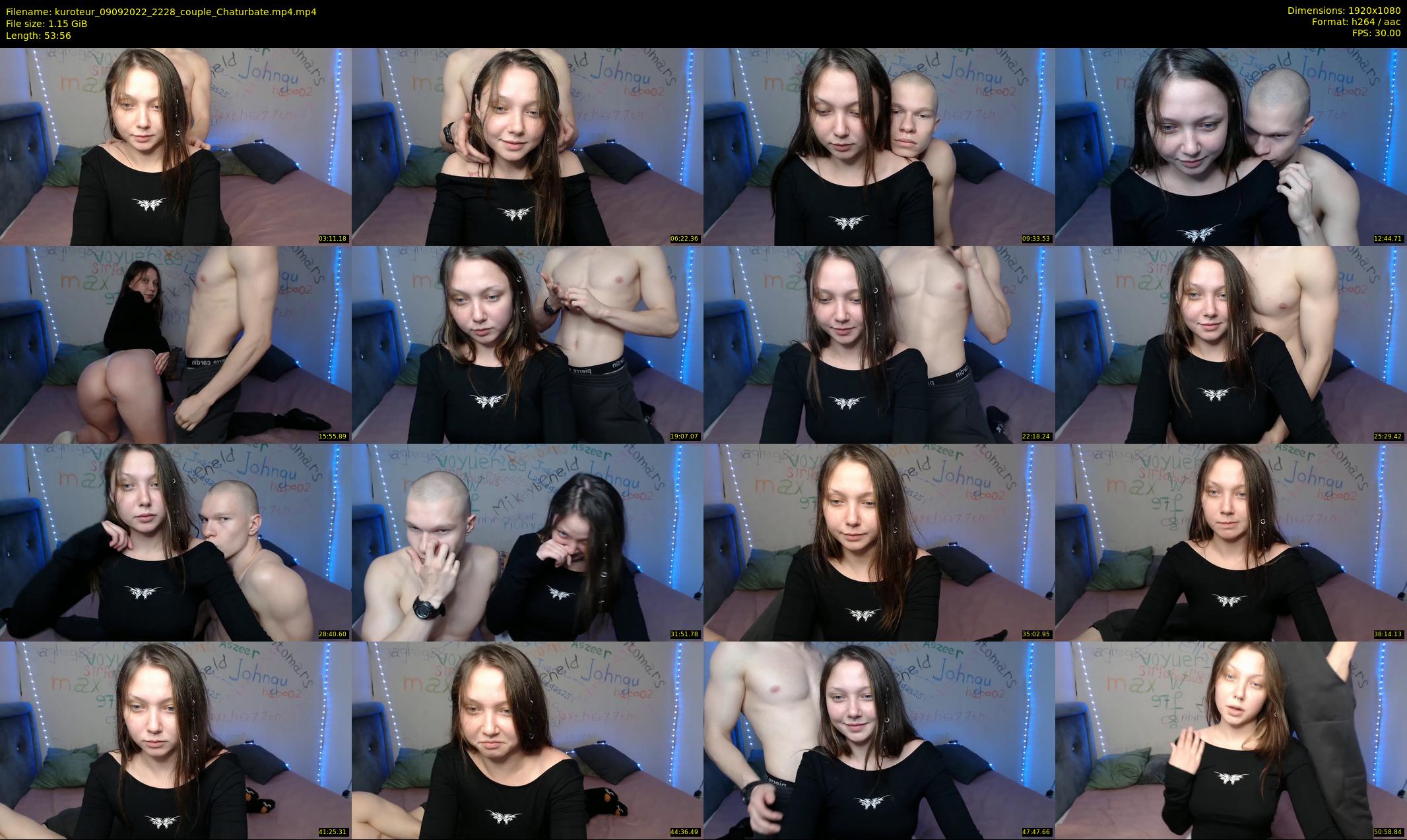kuroteur — 54 minute Chaturbate couple cam show recording, 1080p, Sep 9, 2022