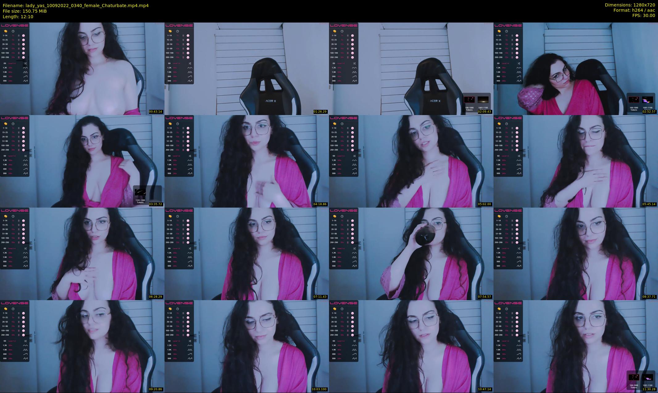lady_yas — 13 minute Chaturbate female cam show recording, 720p, Sep 10, 2022