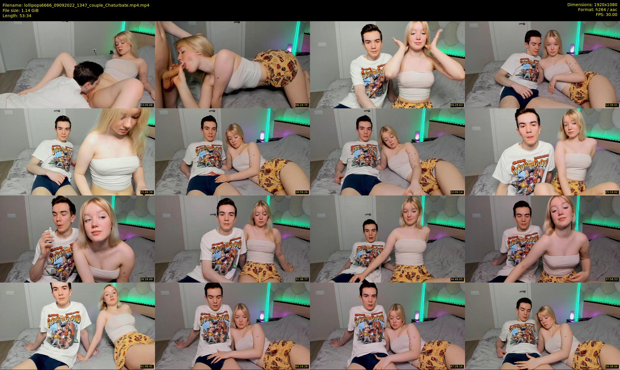 lollipops6666 — 54 minute Chaturbate couple cam show recording, 1080p, Sep 9, 2022