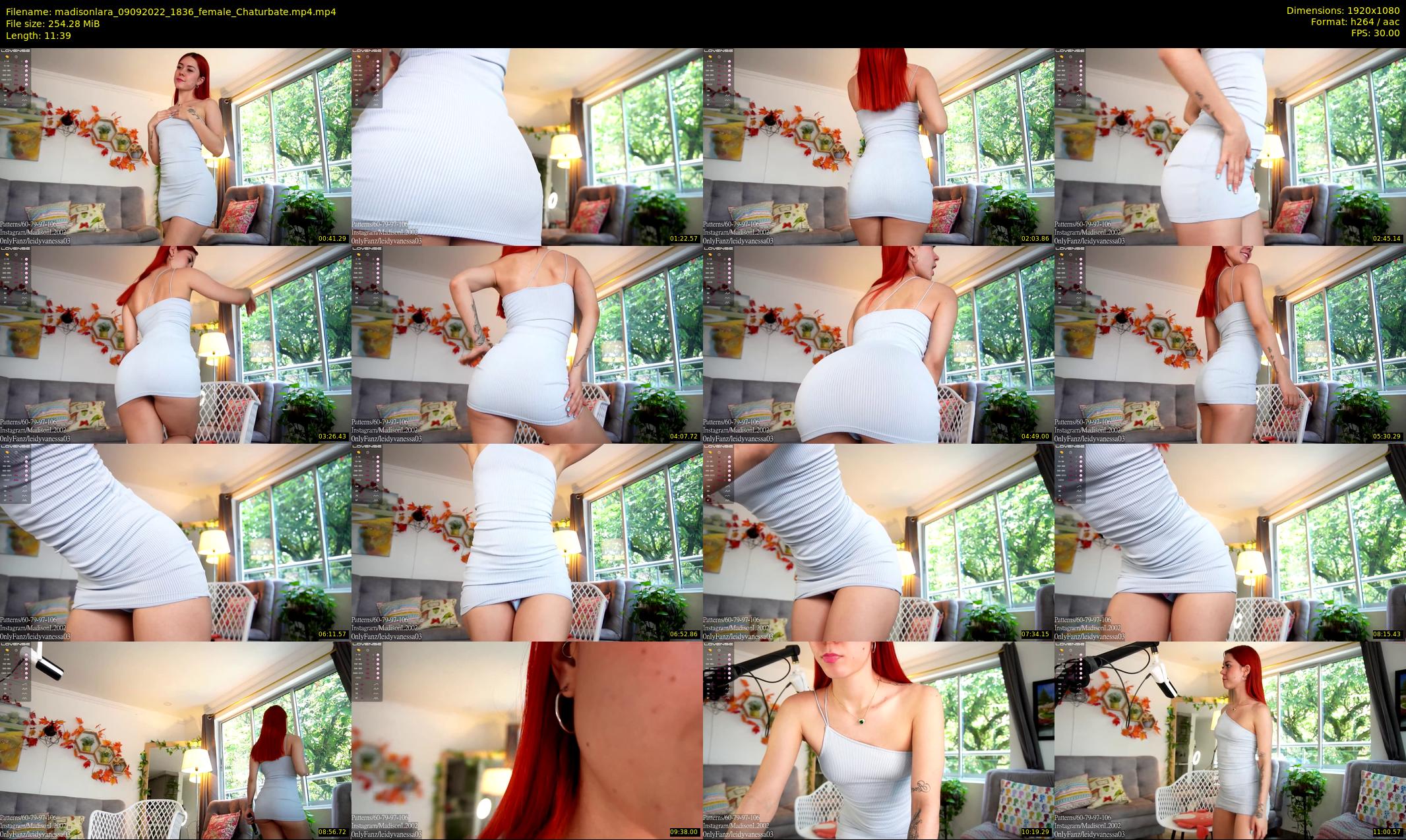 madisonlara — 12 minute Chaturbate female cam show recording, 1080p, Sep 9, 2022