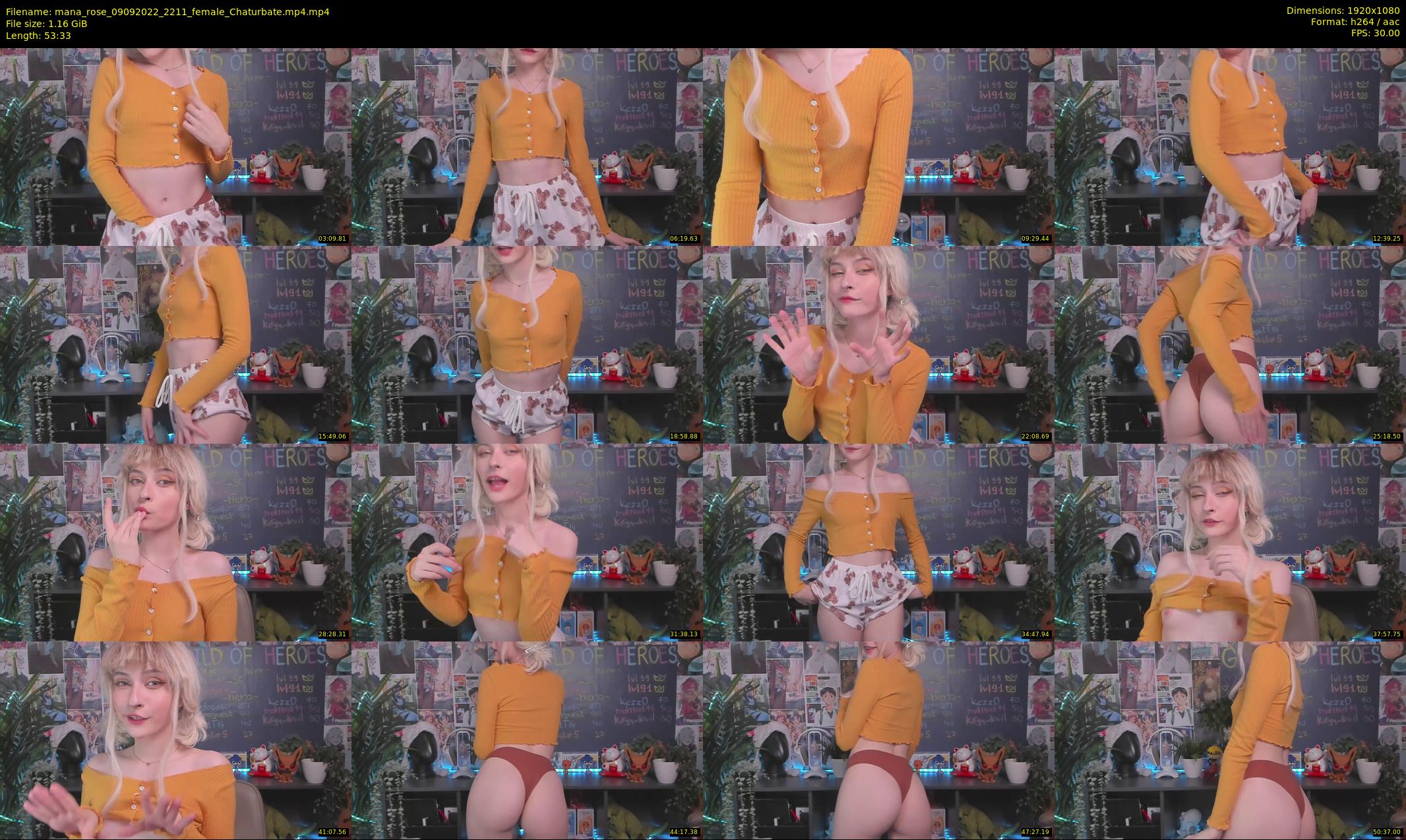 mana_rose — 54 minute Chaturbate female cam show recording, 1080p, Sep 9, 2022