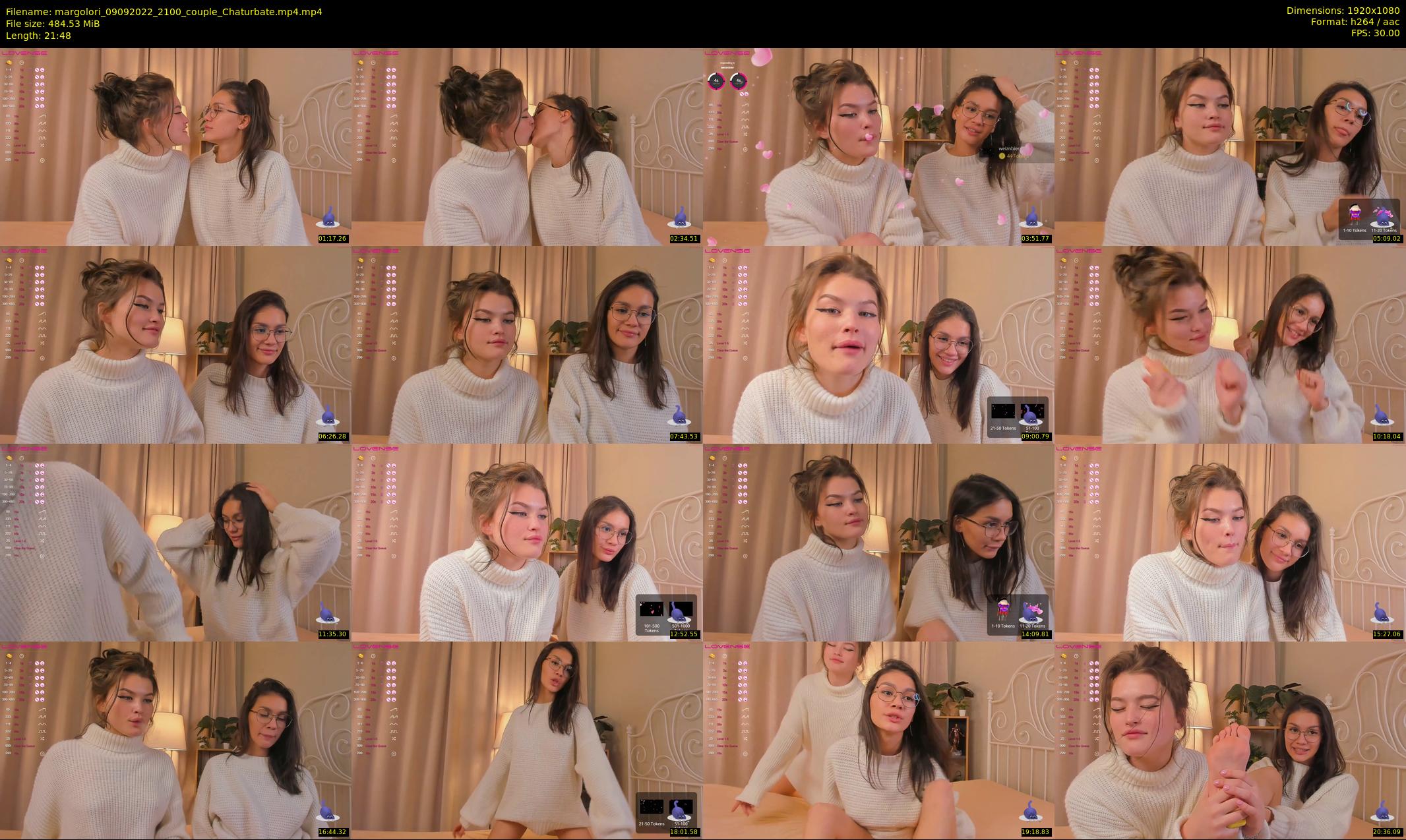 margolori — 22 minute Chaturbate couple cam show recording, 1080p, Sep 9, 2022