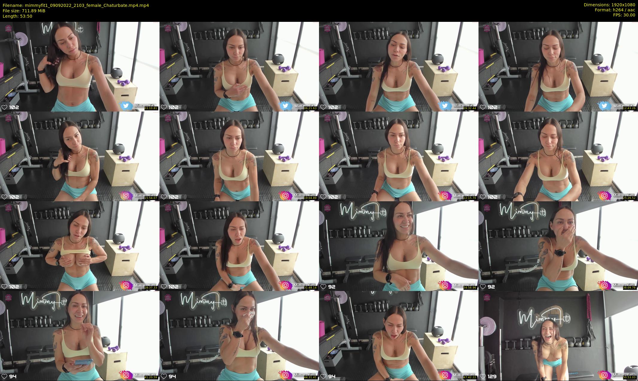 mimmyfit1 — 54 minute Chaturbate female cam show recording, 1080p, Sep 9, 2022